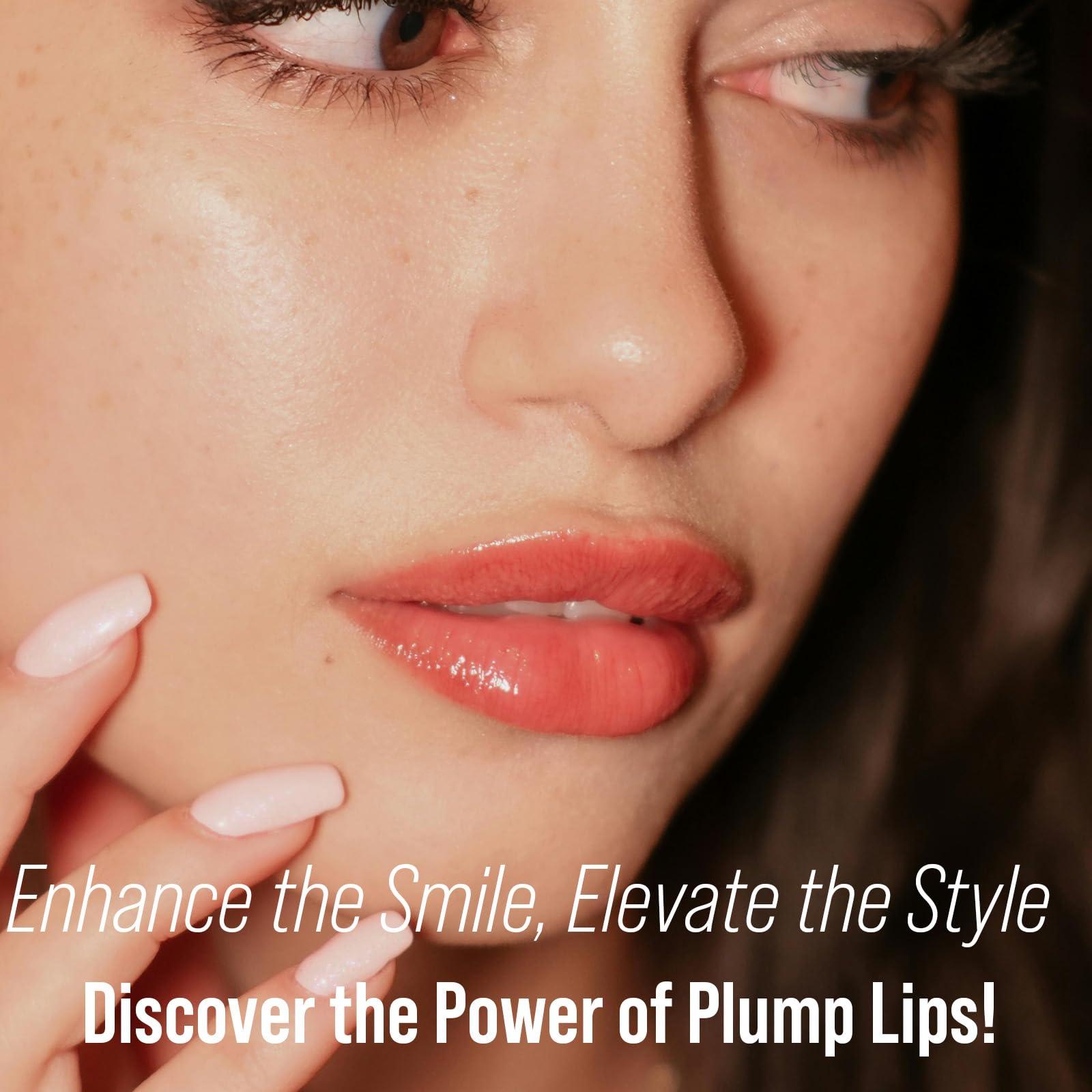 Tintark Lip Plumper Gloss 2 PCS, Natural Lips Plump Plumping Lip Oil, Lip Treatment for Dry Cracked Lips Reduces Lip Lines, Pia Colada Lips Plumpers, Mint &Cucumber Lips Moisturizer