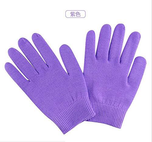 AnHua AnHua 1 Pair Gel SPA Moisturizing Gloves Soft Cotton Moisturizing Whitening Exfoliating Foot Mask Smooth Skin Care Dry Treatment (Purple)