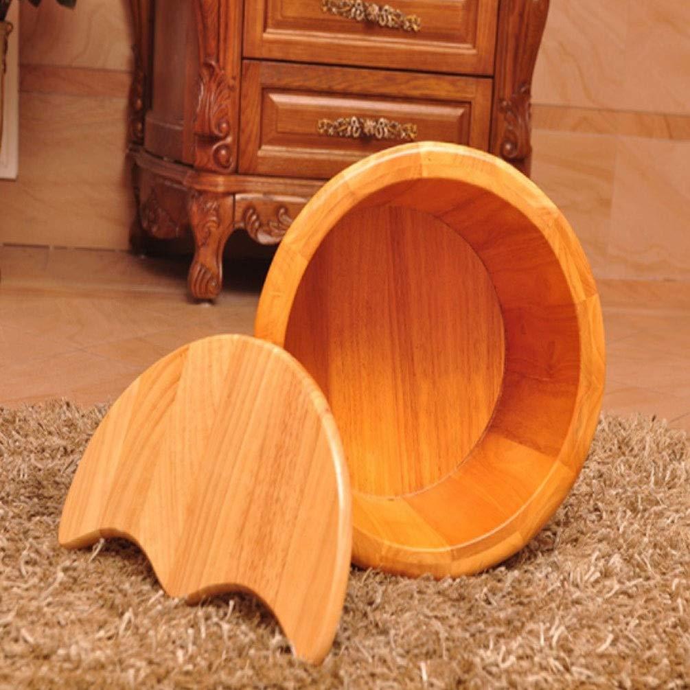 NUBAOzy Foot Tub Wooden Foot Basin Relax Pedicure Foot Bath,Foot and Leg Spa for adults,Large Foot Bath Spa Tub,Foot Massage Spa for Home,Sauna Wooden Bucket foot Bath Wooden Bucket Foot Spa Household Wash Ba