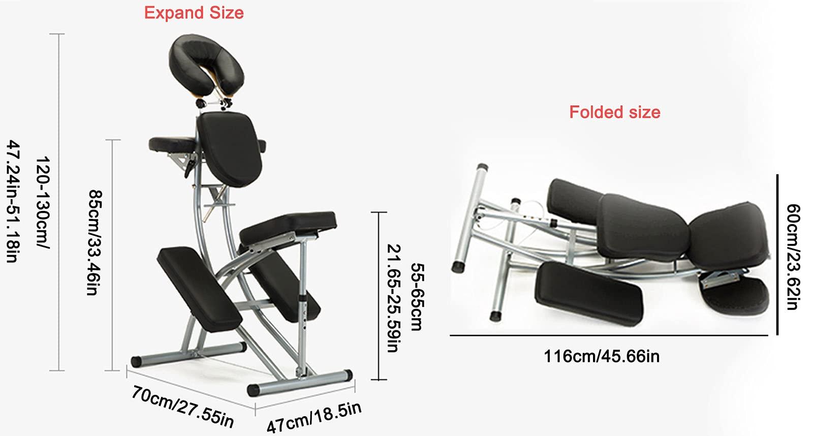ERoomQ ERoomQ Portable Massage Chairs,Folding Tattoo Chairs,5Cm High-Density Sponge Height Adjustable Face Cradle Light Weight Travel Spa Seat