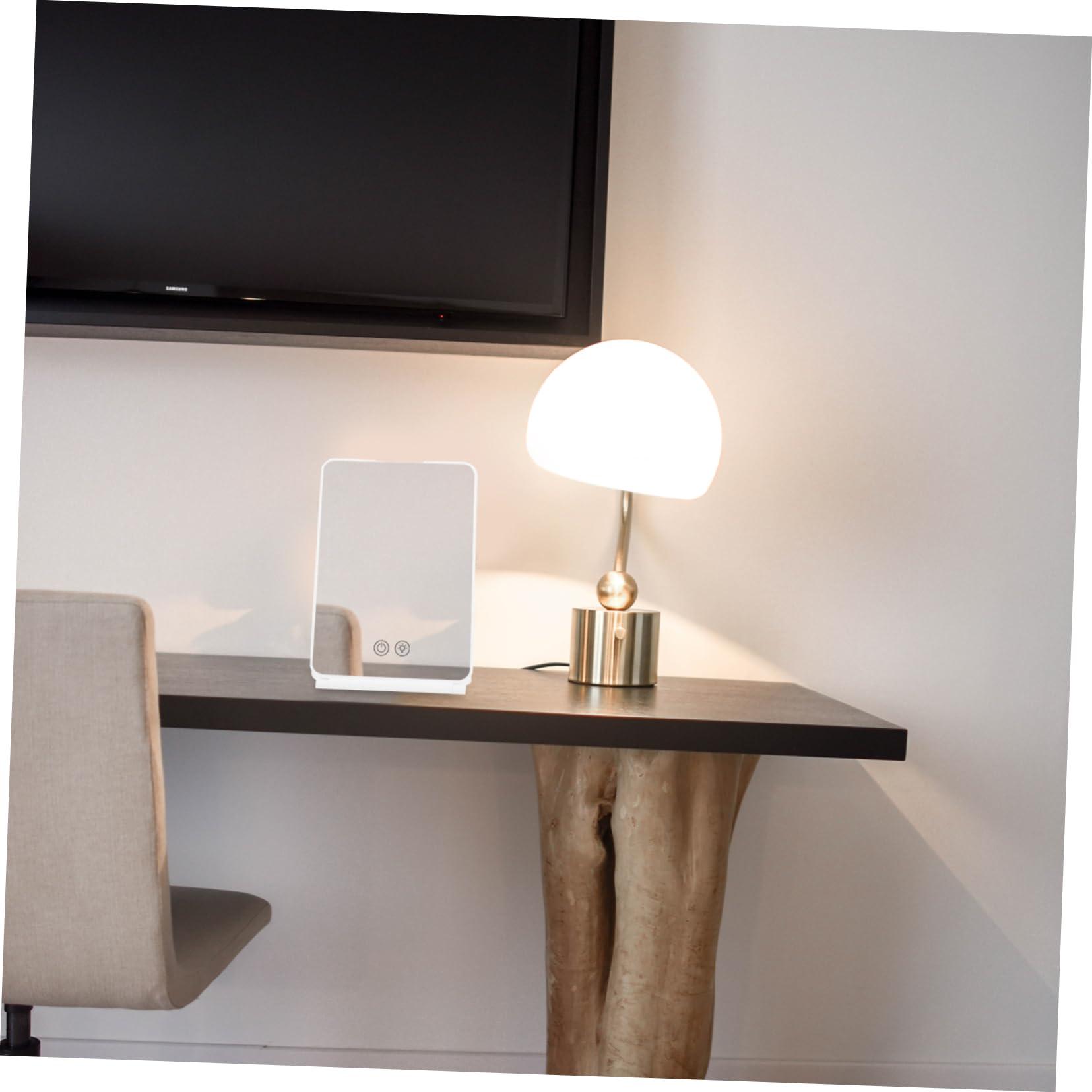 minkissy minkissy Portable Makeup Mirror Led Lights Desk/Tabletop Mirror 3 Options for Travel Home Use