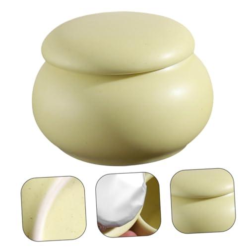 SKISUNO 3pcs Beauty Storage Multi-function Sample Jar Tiny Jars with Lids Cosmetic Boxes Cream Holder Household Travel Jar Cream Bottles Cosmetic Sample Containers Lotion Bottles Ceramics SKISUNO