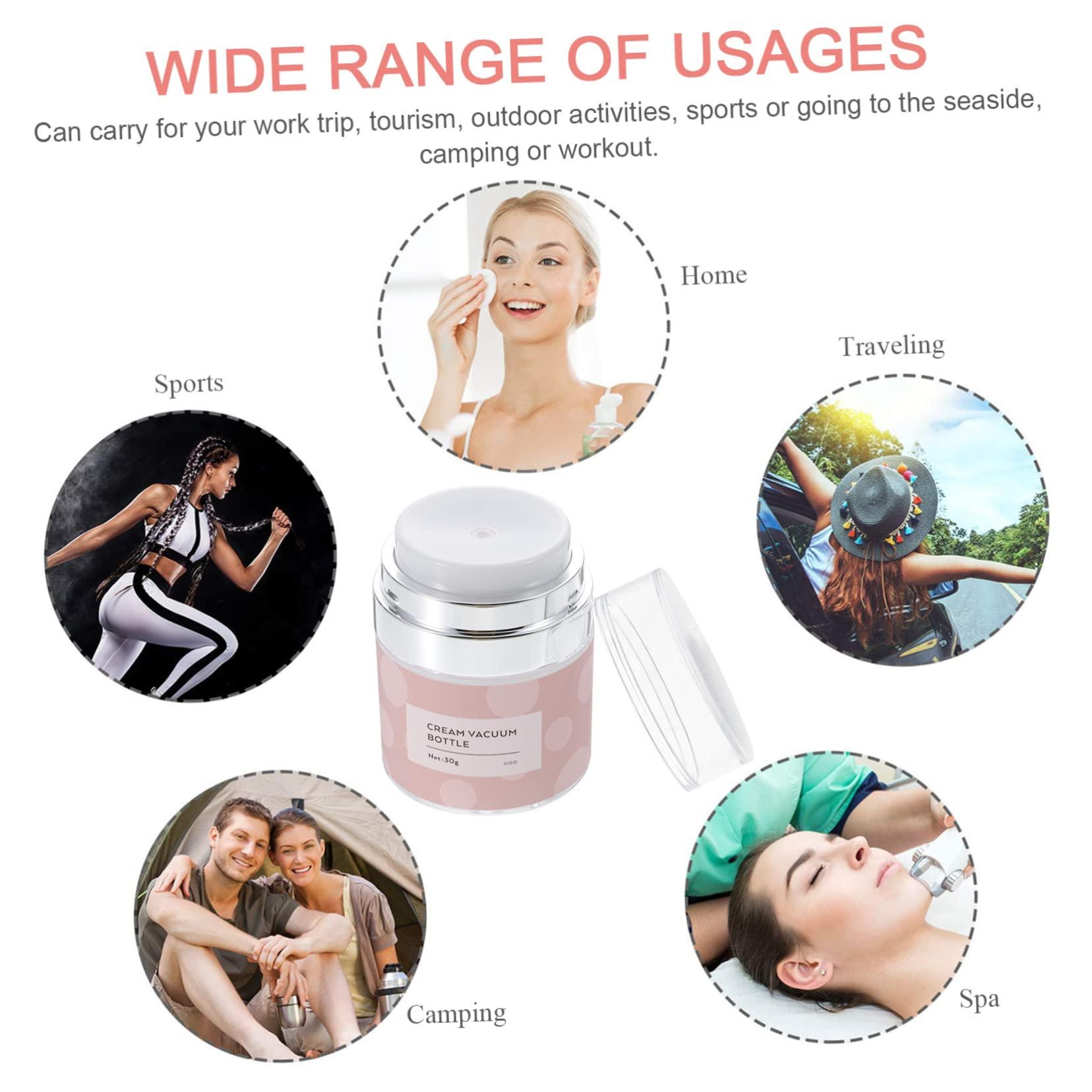 Didiseaon Didiseaon 3pcs Airless Refill Jar for Skincare 30g Cream Jar Push Pump Leakproof Design Vacuum Bottle for Cosmetics