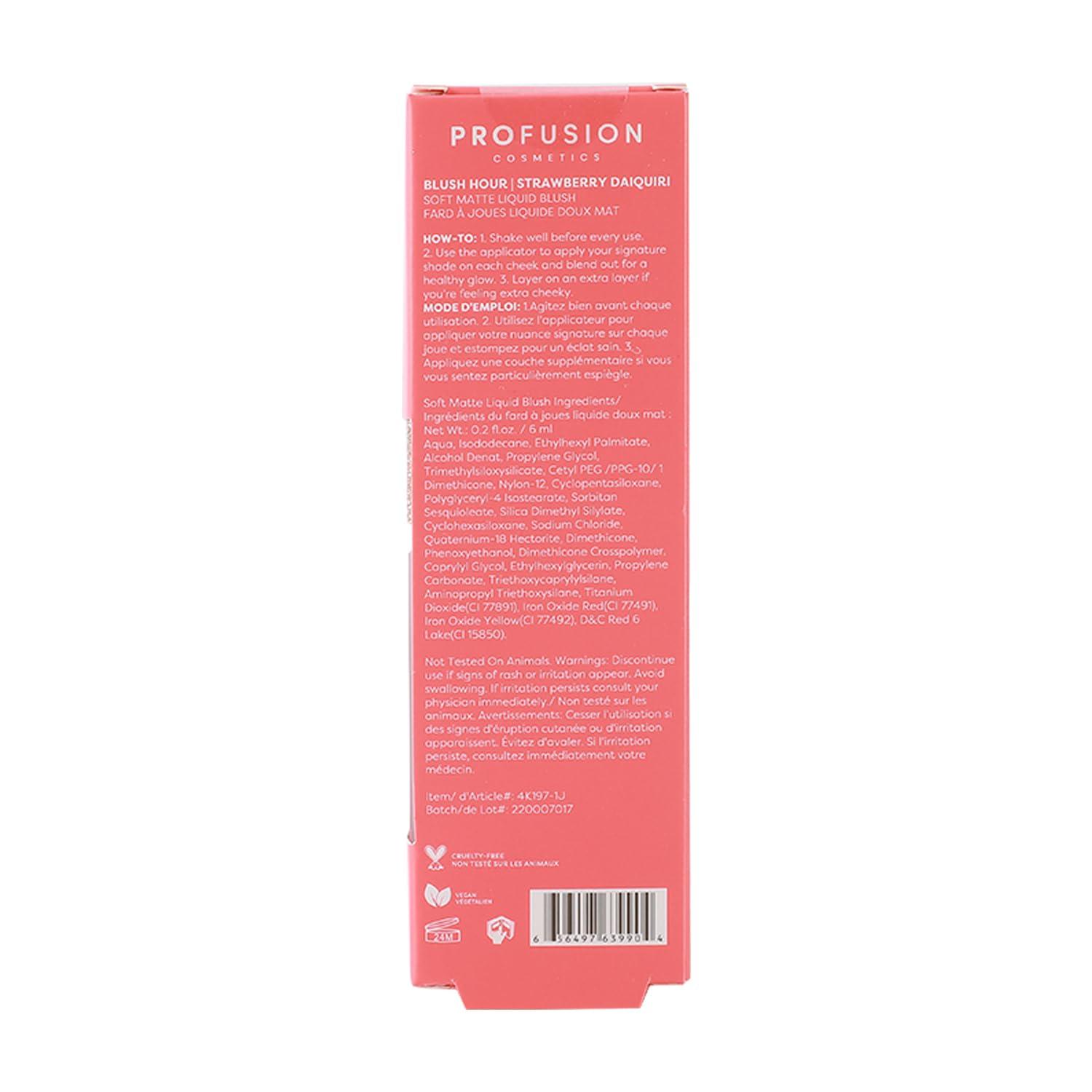 Profusion Cosmetics Profusion Cosmetics BLUSH HOUR LIQUID CREAM BLUSH (Strawberry Daiquiri, 1)