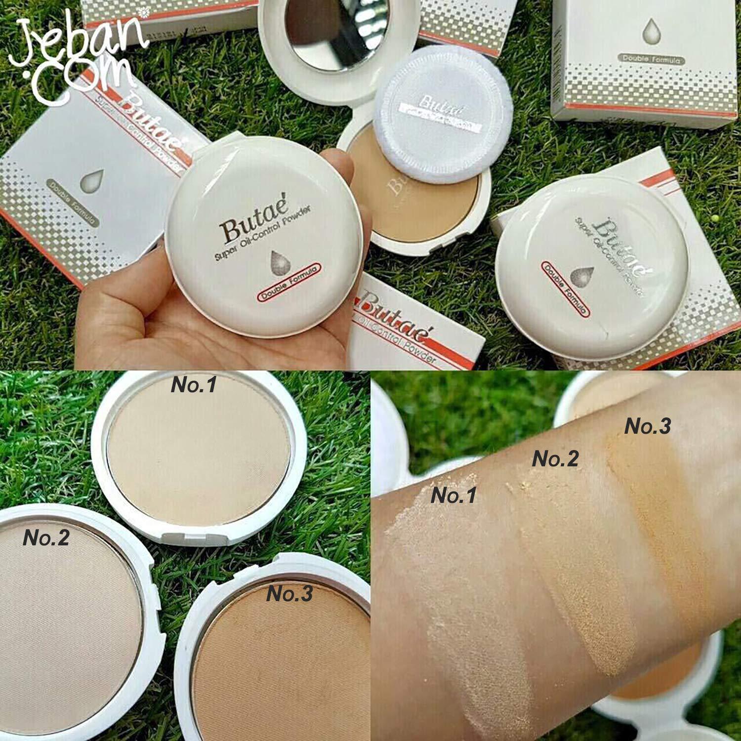 BUTAE Super Oil Control Face Compact Foundation Powder loose Translucent Perfect Skin Smooth Oil-free Pressed Pale Natural Lightweight long-lasting & Makeup Matte 0.50 Oz (14g)