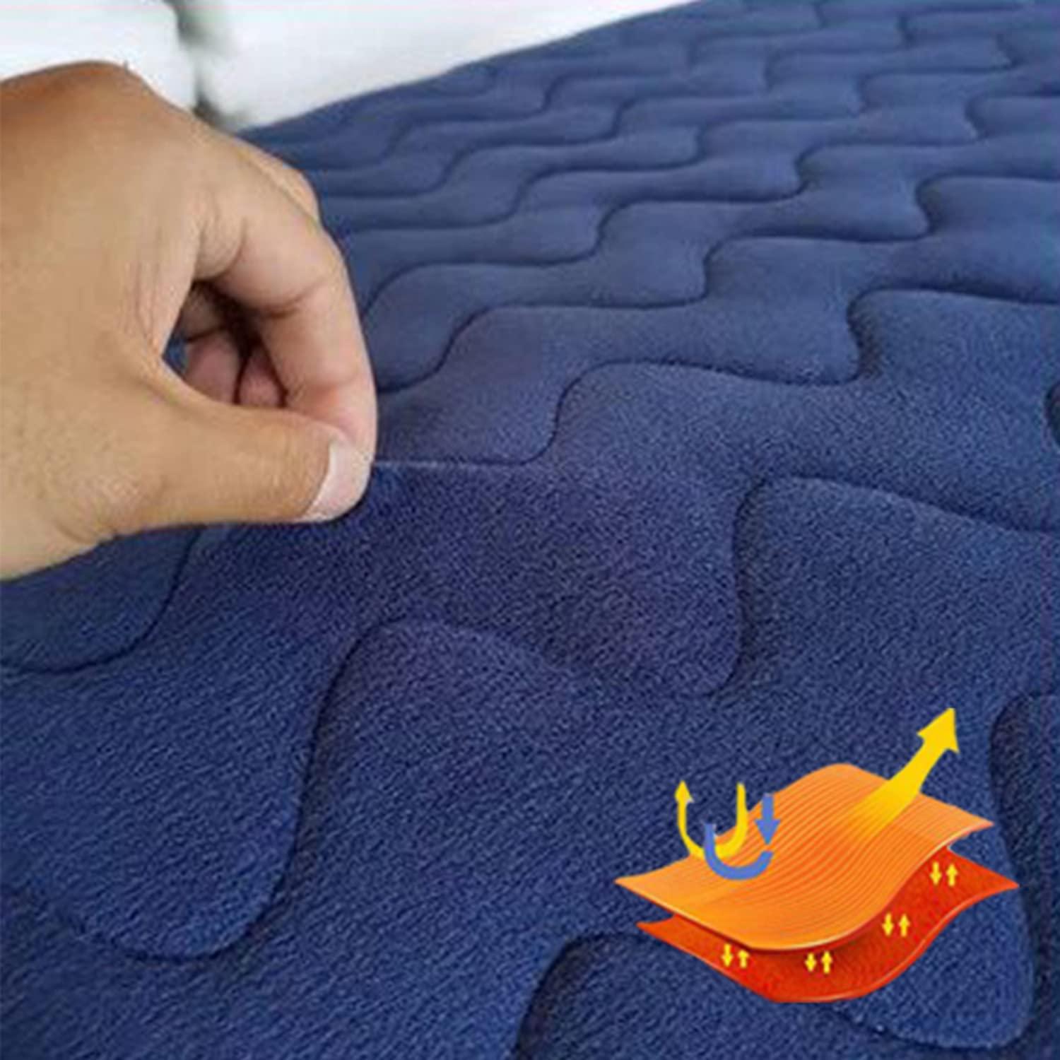 NinthAvenue Basics Massage Table Memory Foam Topper 4.5cm Thicken Warm Massage Table Mattress Pad Beauty Bed Cover Sheet with Round Head for Salon Spa Tattoo Lash Bed Cushion Without Bed,Gray,70x190cm