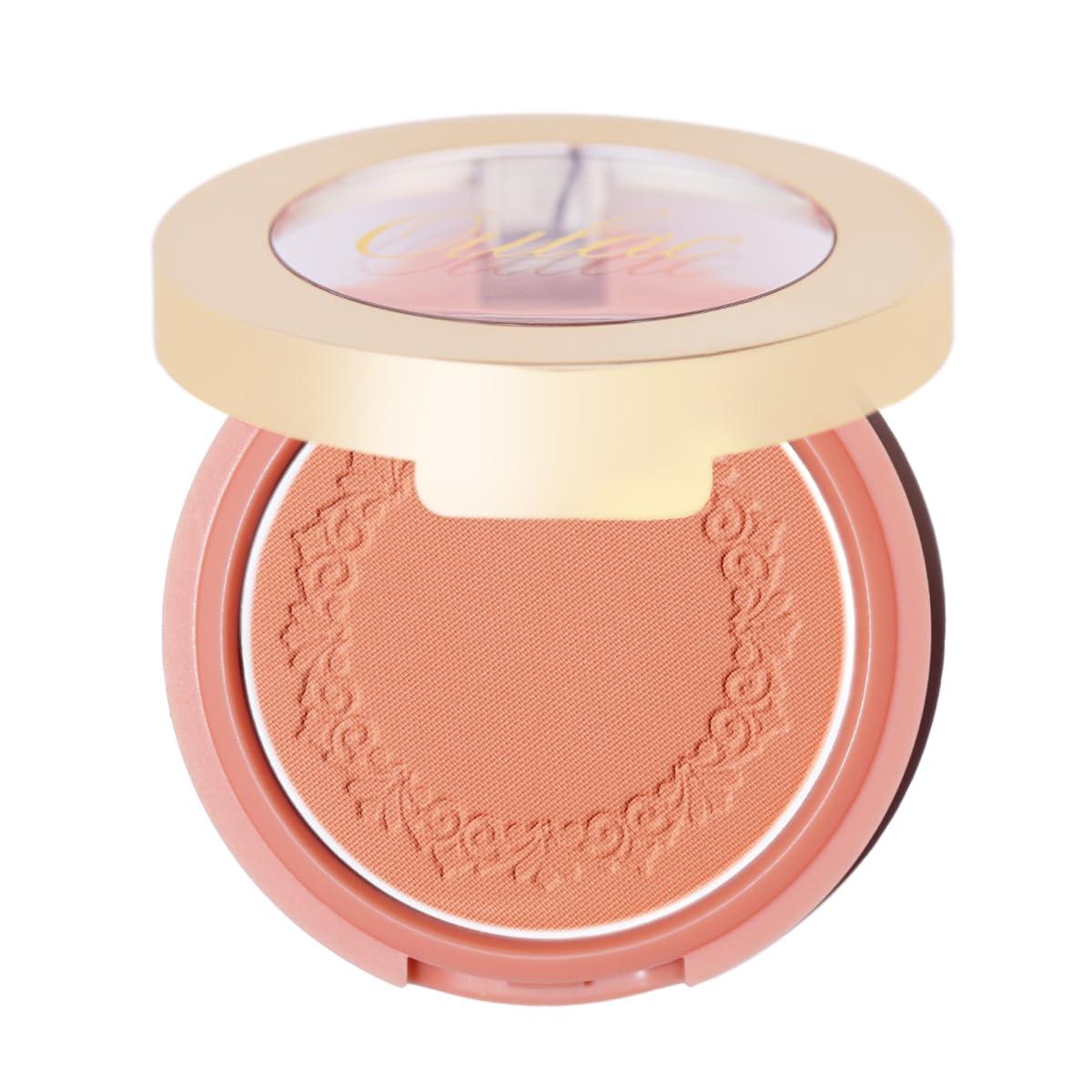 Oulac Oulac Peach Blush Makeup Fair Skin| Pigmented Powery Blush Korean Style| Natural Radiant Look| Blendable & Buildable Blush Light Skin| Vegan Cruelty-Free| 4.8g 16 Summer Time