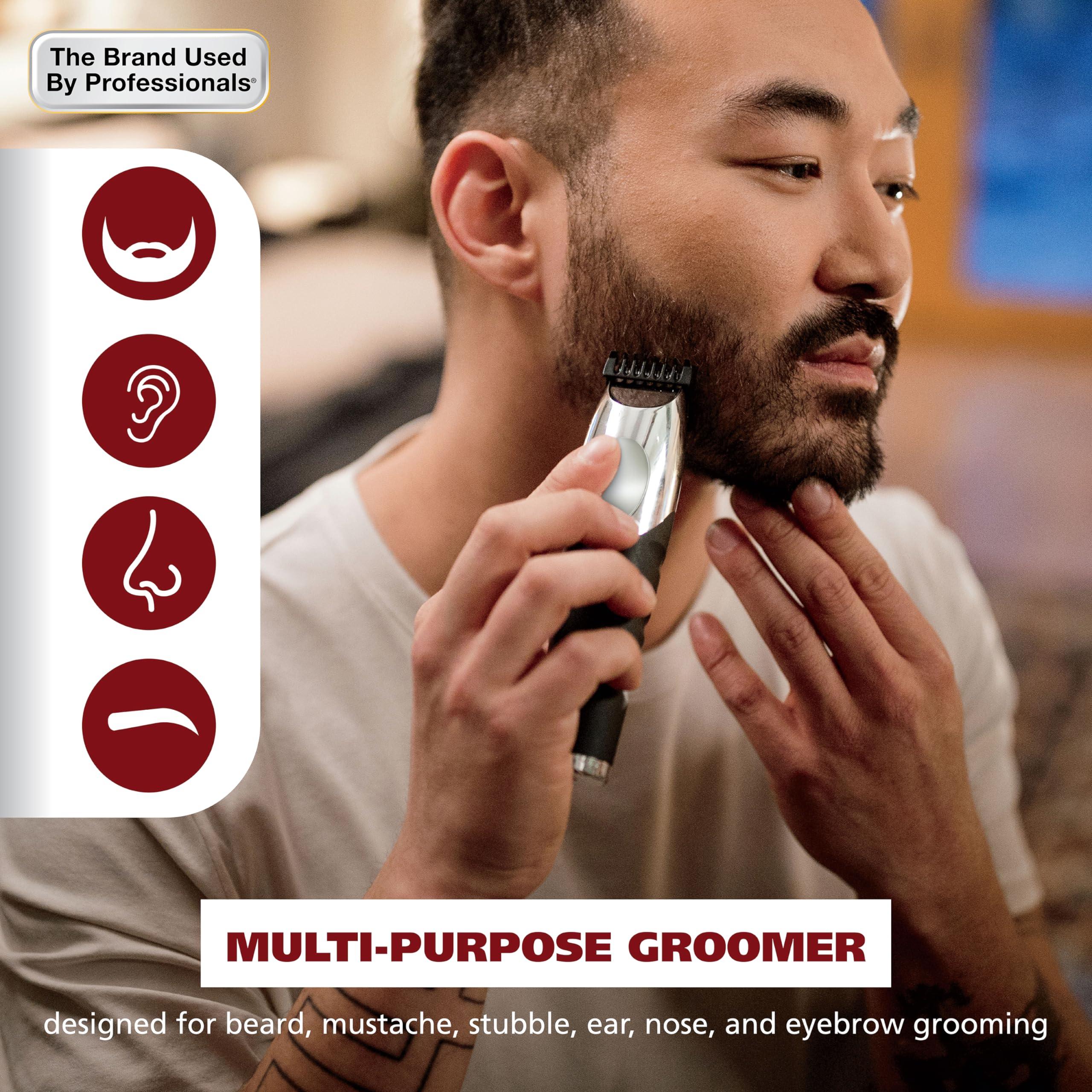 Wahl Wahl Groomsman Pro All in One Beard Trimmer for Men, Mens Beard Trimmer Rechargeable Cordless Hair Trimmer, Includes 3 Attachment Heads for Beard, Nose, & Ear Hair Trimming - Model 5617