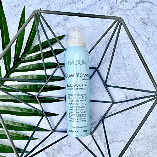 Healium Hair Downtown Gel by Healium Hair 4.67 oz - Color Lock Sunscreen Shield Humidity Control Silk Shine Enhancing Technology – Flexible Hold Product for Men, Women, Curly, Frizzy, Fine, Thin Textures