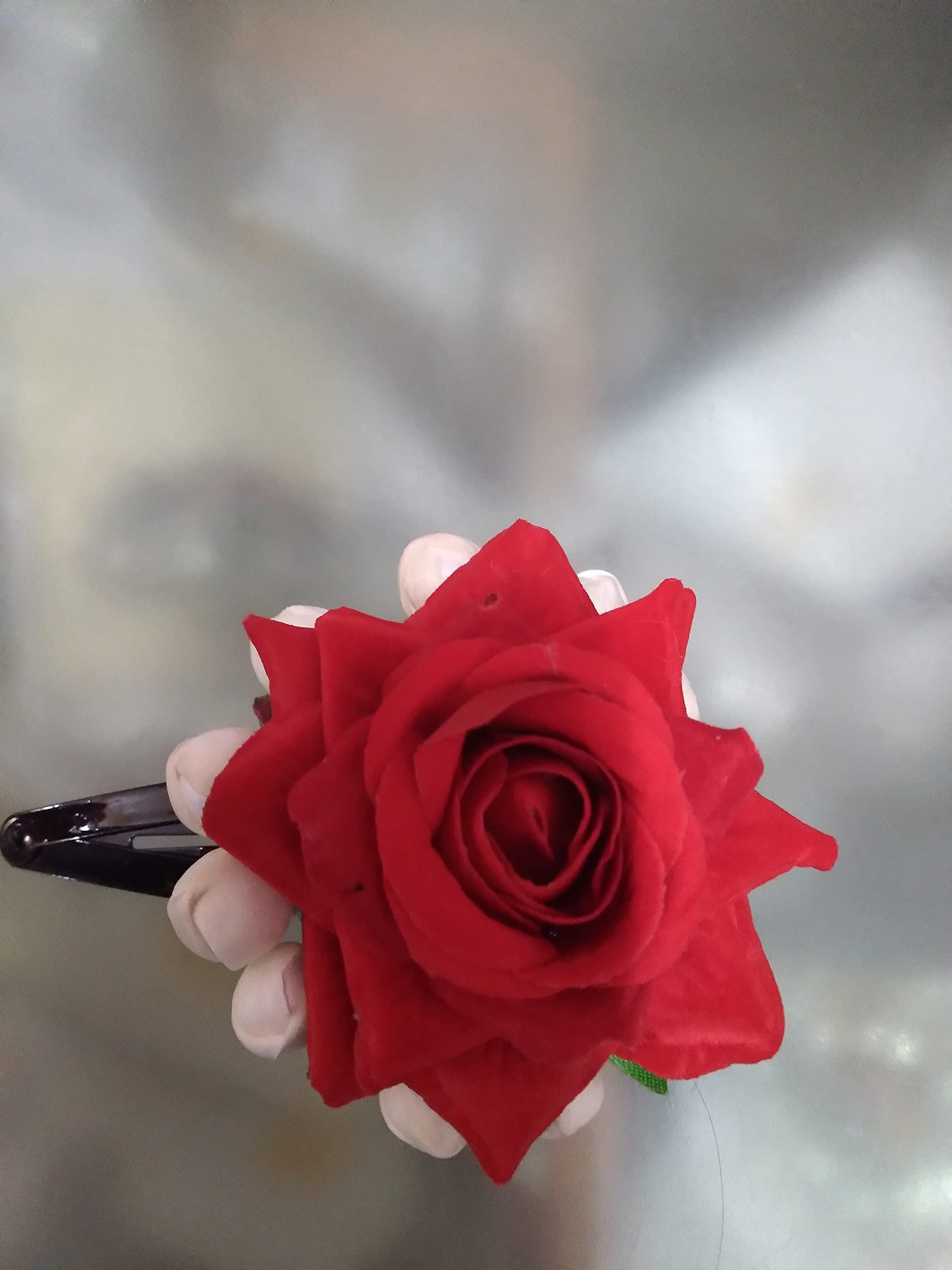 Generic Indian Beautiful Rose and Jasmine Flower Decoration pin for hairBy Indian Collectible