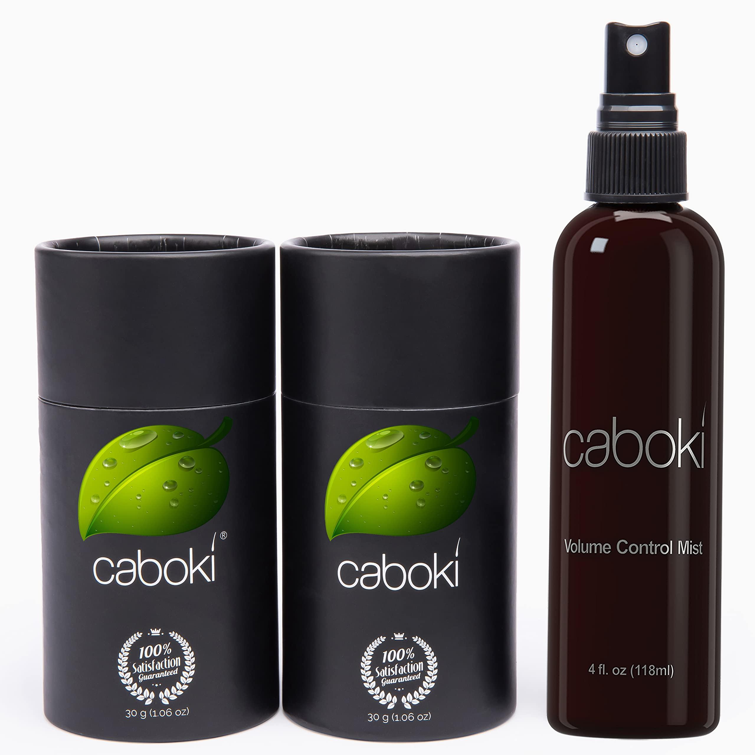 Caboki CABOKI VALUE PACK 1, 2x30G Hair Building Fiber Plus Hair Fiber Spray. 180-Day supply, Salt & Pepper Dark