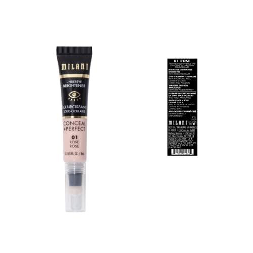 Milani Milani Conceal + Perfect Undereye Brightener for Treating Dark Circles, Face Lift Collection - Rose