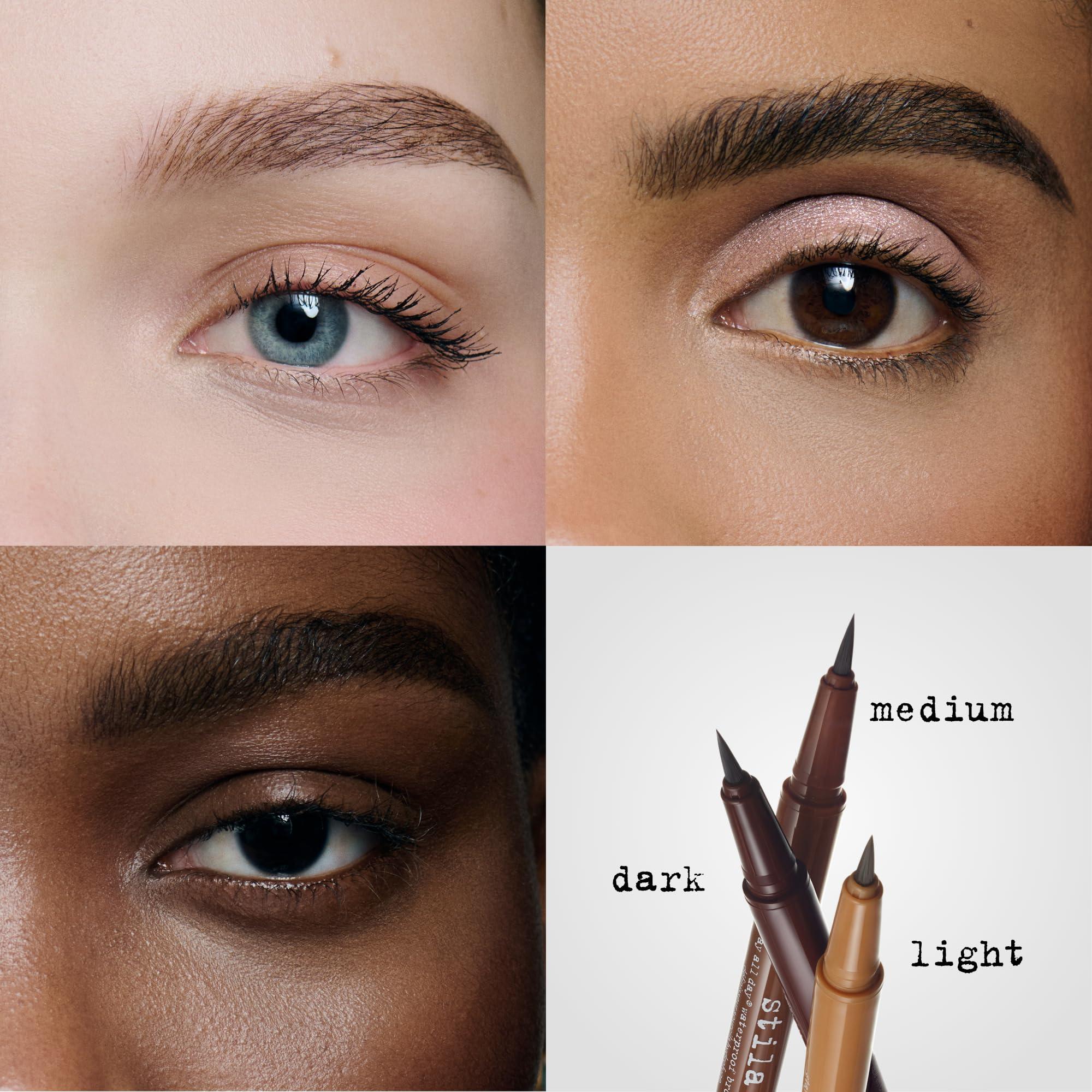 stila Stay All Day Waterproof Brow Color | Shape & Define Eyebrows, Long-Lasting Wear, Fine Brush-Tip for Precise & Easy Application | Light