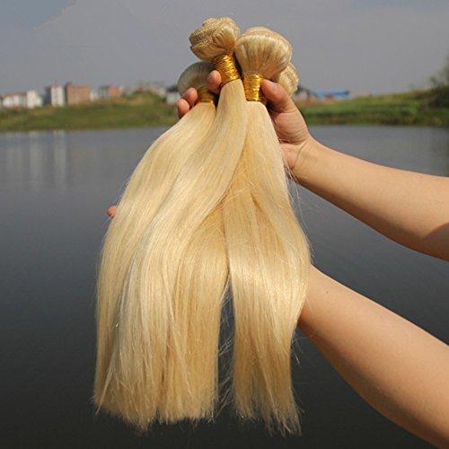 Ruma Hair Ruma Hair 8A Blonde Brazilian Hair Extensions 3/4 Bundles Lot 100% Unprocessed #613 Platinum Blonde Virgin Human Hair Silky Straight Weaves 10-30'' Mixed Lengths In Stock (16 16 16 16)