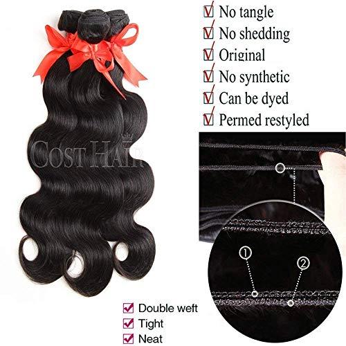 Costhair [Grade 7A] 3PC Bundle/ 300g Unprocessed 100% Brazilian Virgin Human Hair Body Wave (28"+28"+30")
