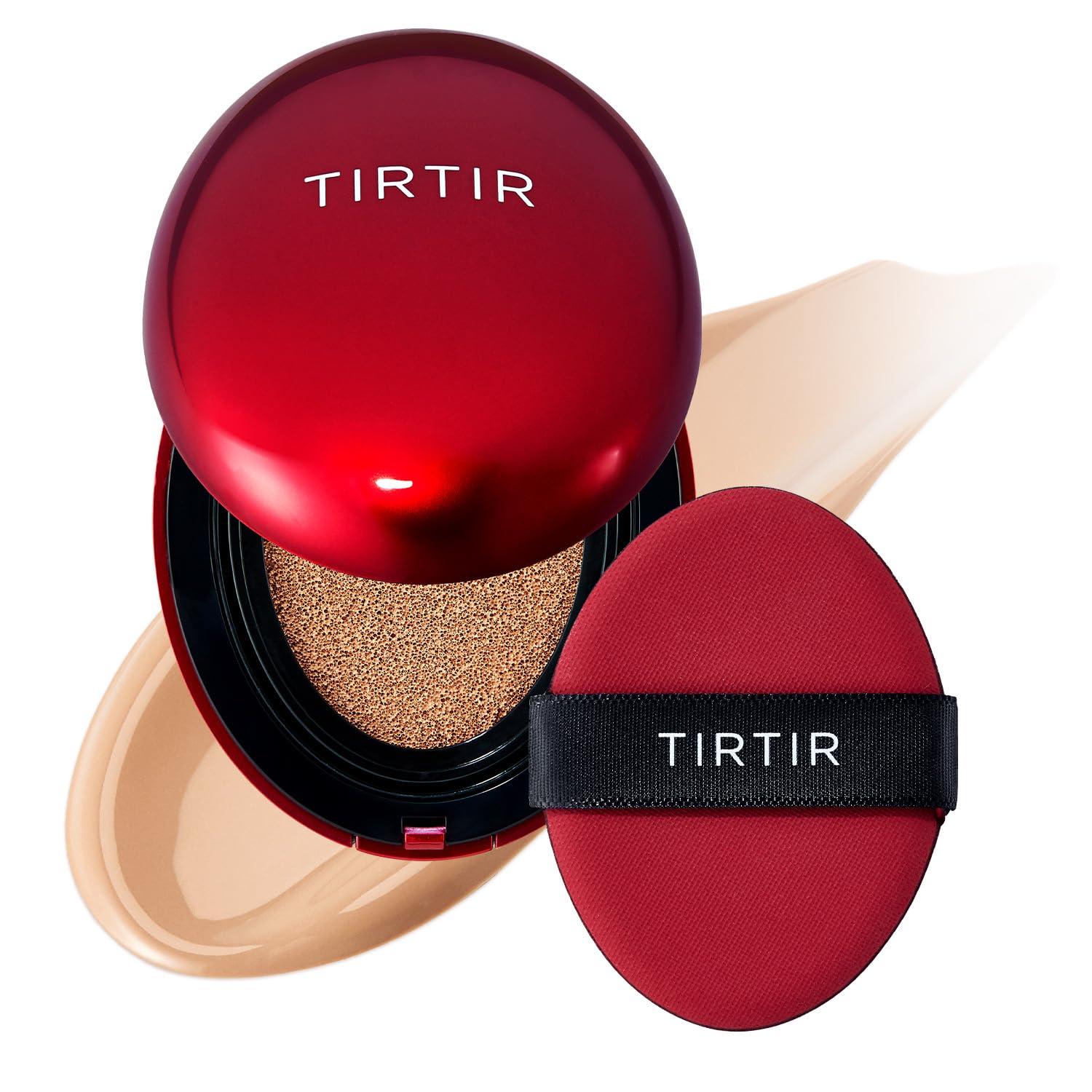 TIRTIR TIRTIR Mask Fit Red Cushion Foundation | Japan\'s No.1 Choice for Glass skin, Long-Lasting, Lightweight, Buildable Coverage, Semi-Matte (25N Mocha, 0.63 Fl Oz (Pack of 1))