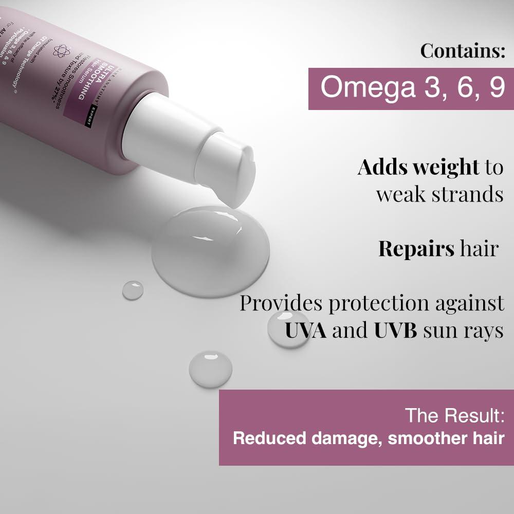 Bare Anatomy Bare Anatomy Ultra Smoothing Hair Serum Powered By Carbohydrate Complex & Niacinamide | Serum for Smooth & Shiny Hair | For Dry & Frizzy Hair | Women & Men | 50 ml