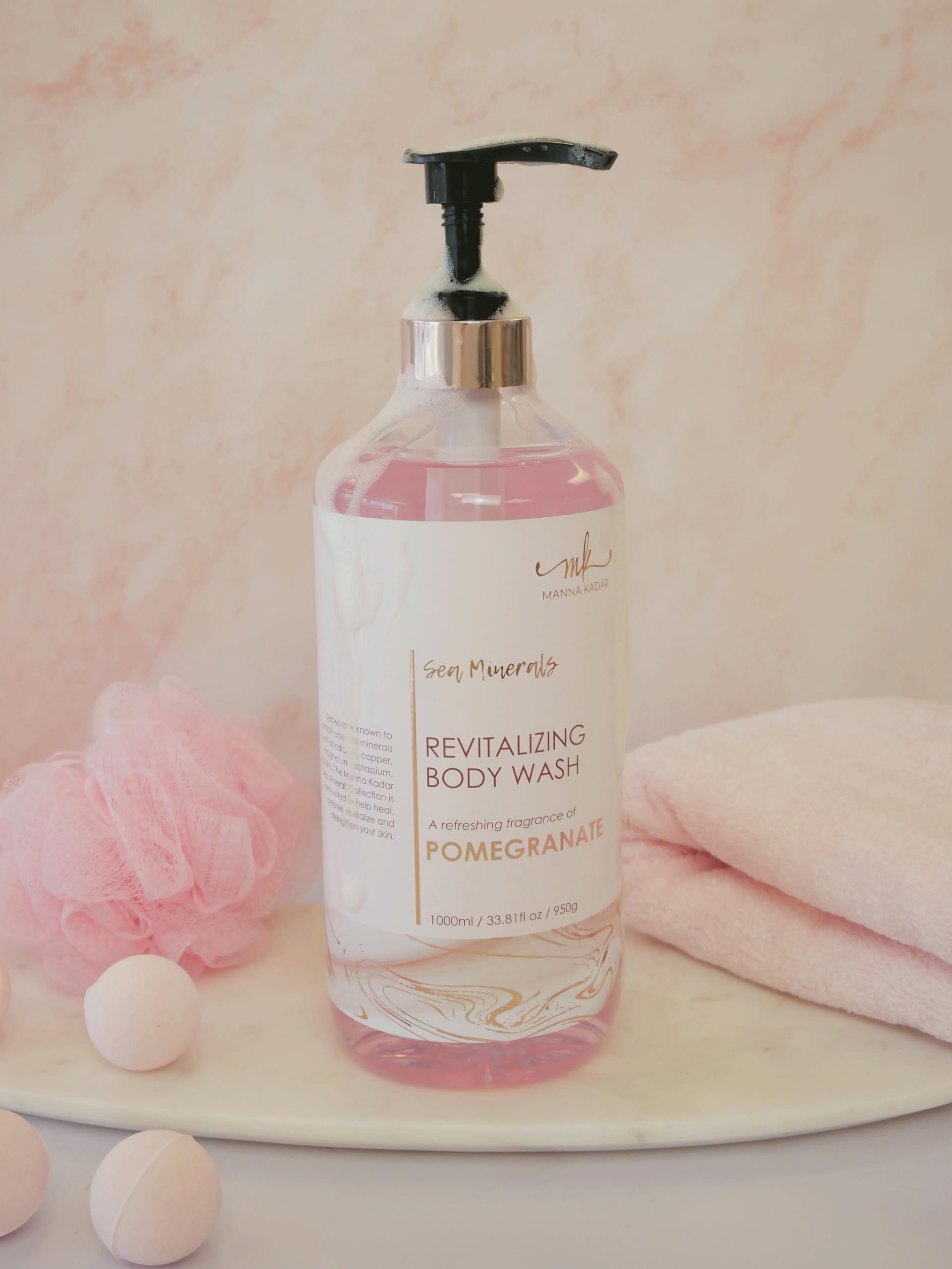 Manna Kadar Manna Kadar Beauty Dead Sea Minerals Revitalizing Body Wash, Pomegranate - Clean, Soothe, Revitalizes, Rejuvenates Skin, Hydrates, Shower Gel
