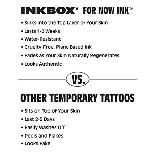 inkbox Inkbox Temporary Tattoos, Extra-Large Semi-Permanent Tattoo, One Premium Easy, Long Lasting, Water-Resistant Temp Tattoo with For Now Ink-Lasts 1-2 Weeks, Supernatural Tattoo 5.5x9 in, Into the Grave