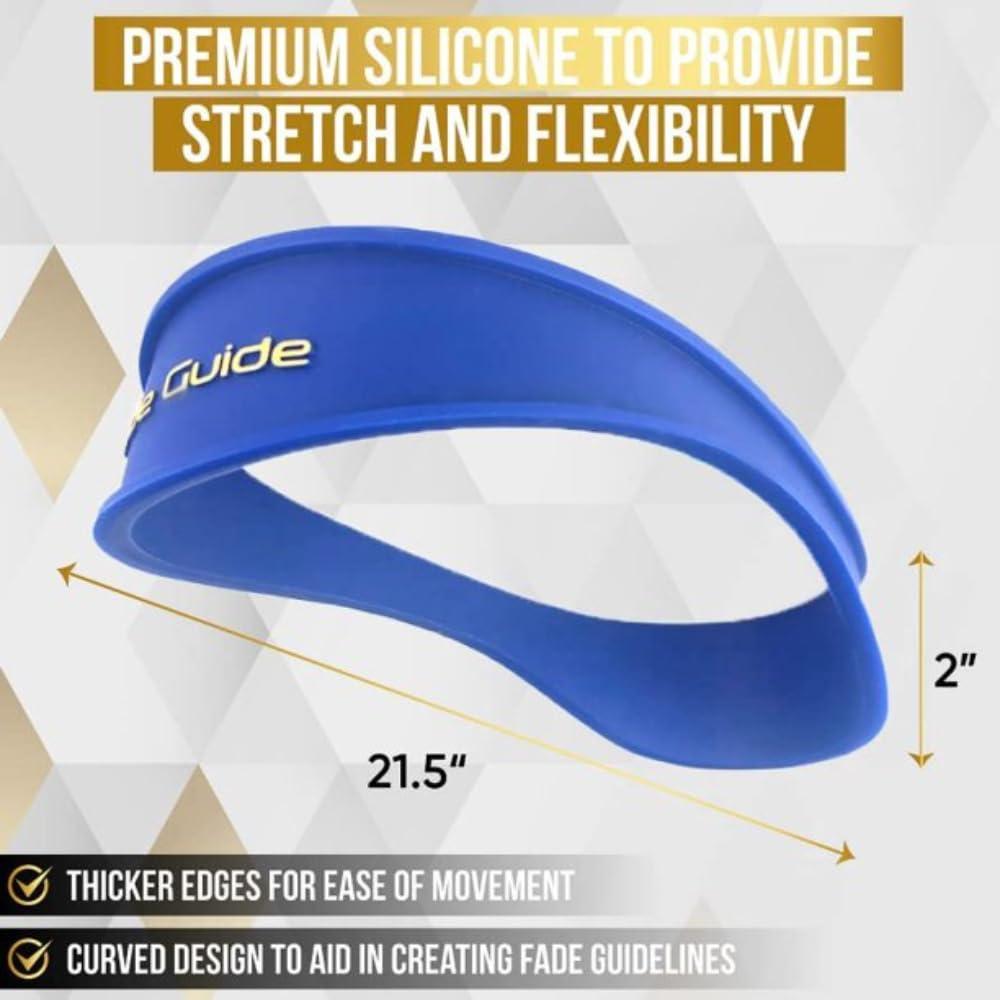Fade Guide Fade Guide and Neckline Shaving Template | Curved Silicone Band | Great for Creating Skin Fade Guidelines for DIY Haircuts | Fade Haircut Guide for Hair Clippers