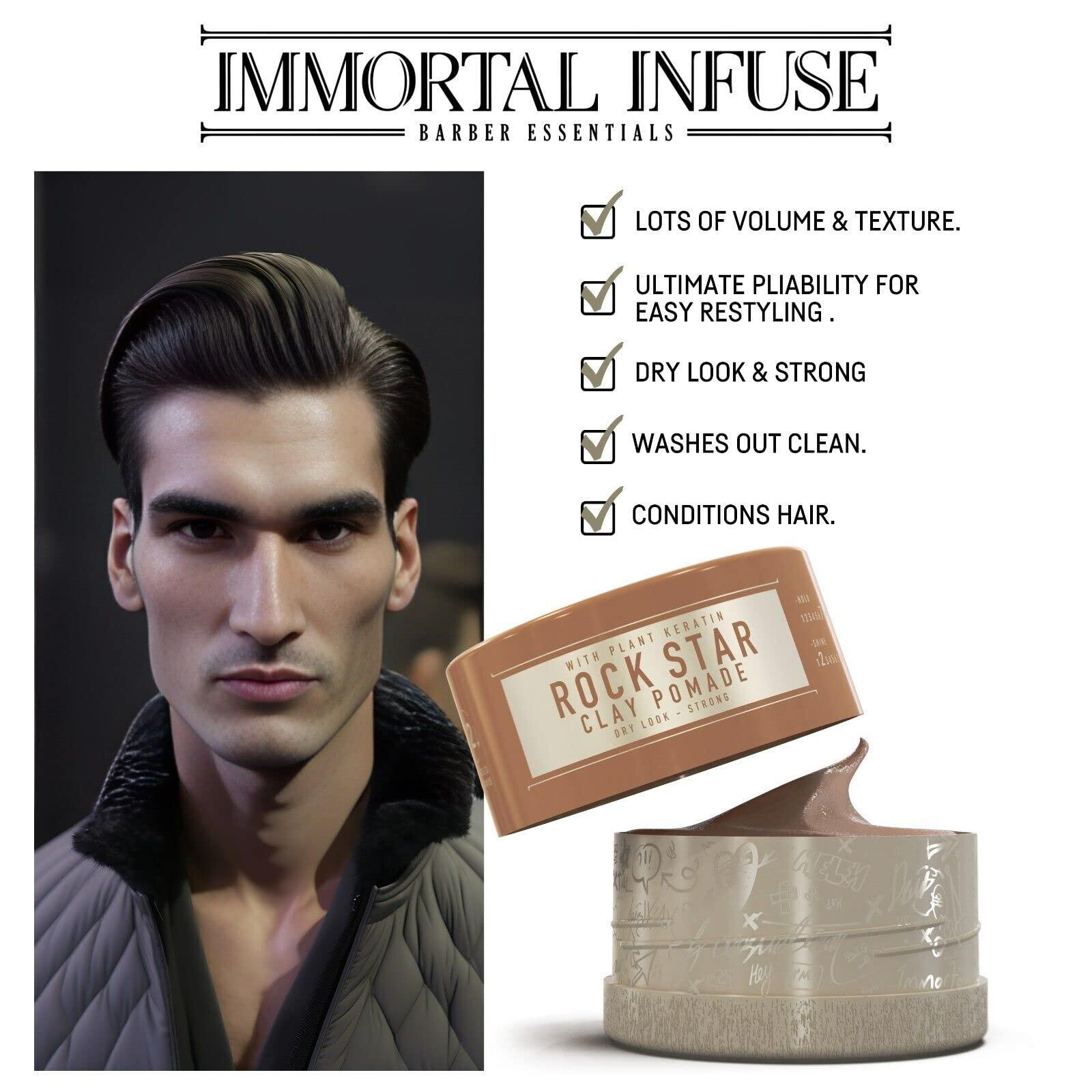 Generic Immortal Infuse Rock Star Clay Pomade Wax - 150 ml