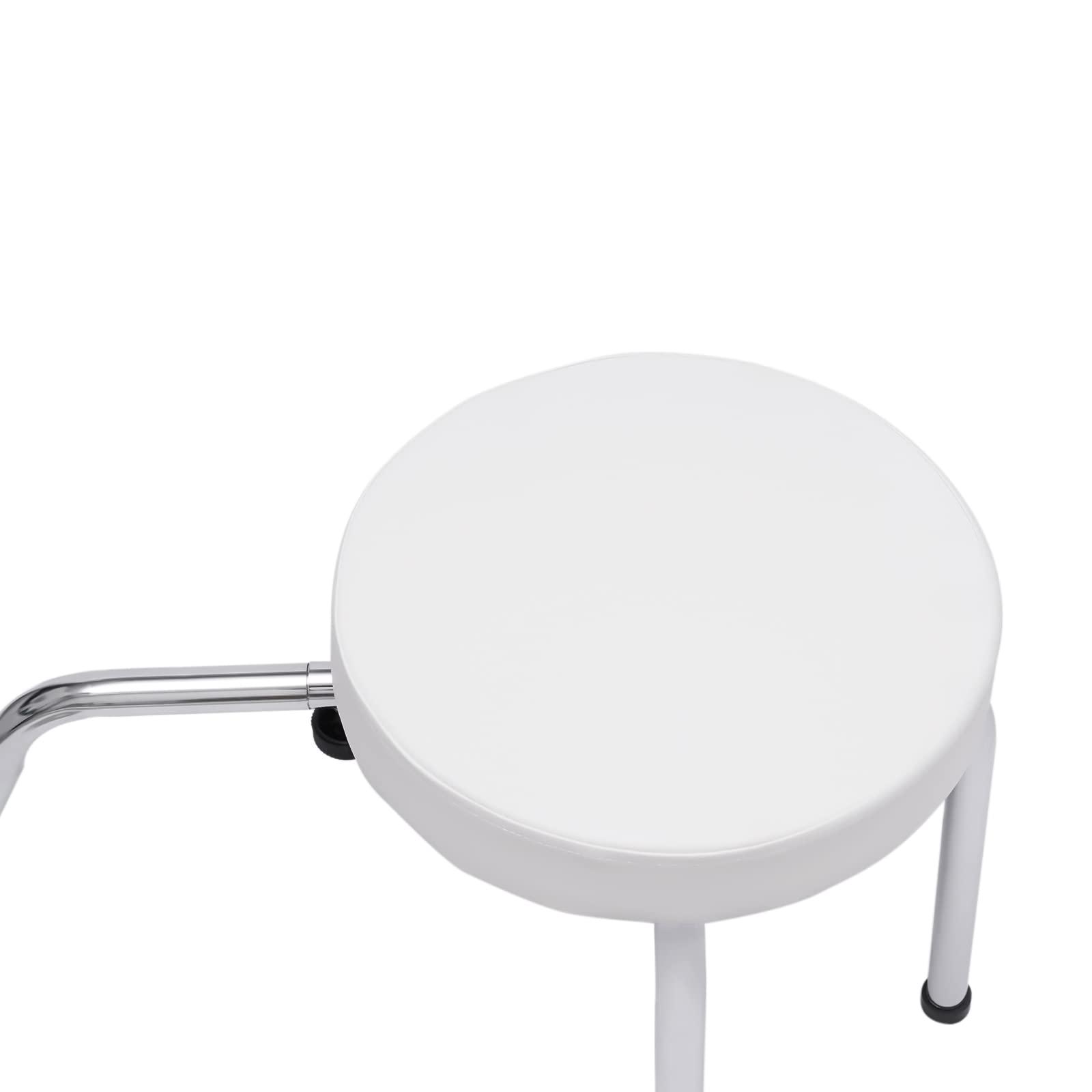 Goudergo Goudergo Pedicure Foot Rest Stool Chair, Adjustable Leg Rest PVC Pad Pedicure Foot Rest Stand,Nail Tech Spa Beauty Salon Studio Equipment Supplies for Manicurists & Pedicurists (White)