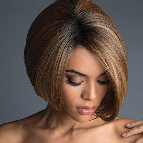 FeiFei66 FeiFei66 Brazilian Virgin Charming Nature High Temperature Wire Wig Hair Full Short Bob Wigs for Fashion Black Women,11 inches