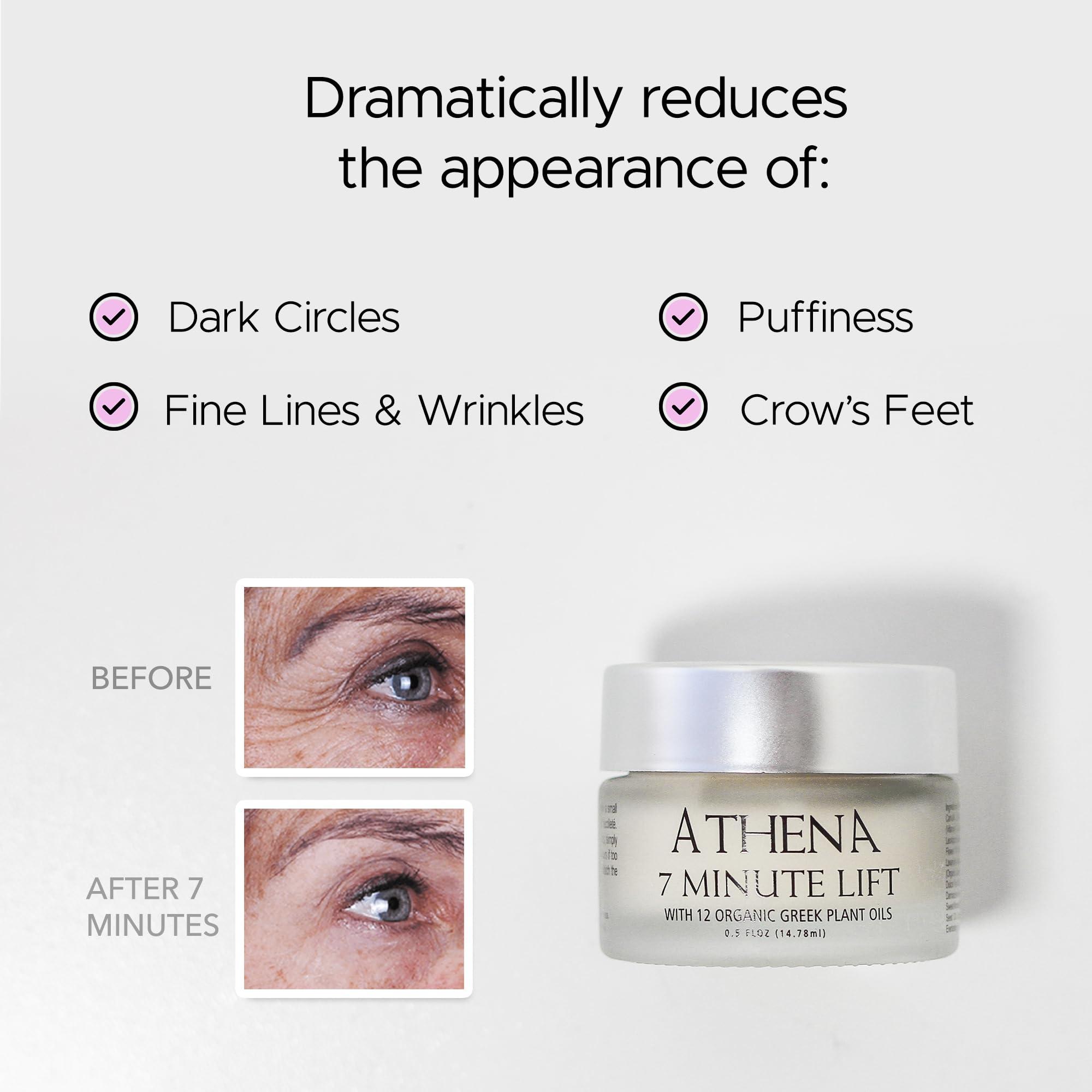 Athena 7 Minute Lift ATHENA 7 MINUTE LIFT - Instant Face Lift Cream - Results in 7 minutes - Eye, Neck, Face Tightening, Lifting & Firming Serum - Anti-Wrinkle Cream - ALL ORGANIC
