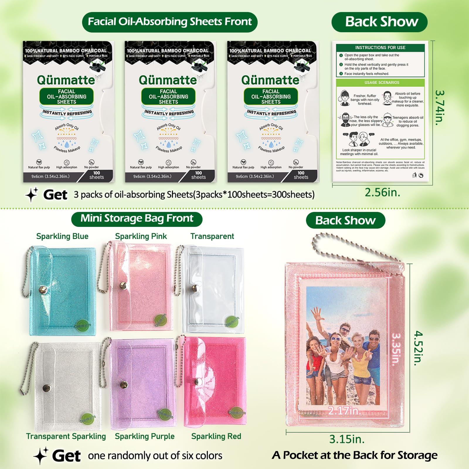 Generic Blotting Paper for Oily Skin,Makeup Oil Absorbing Sheets for Face, Natural Bamboo Charcoal Facial Oil Blotter,Individual Premium Oily Face Oil Control Paper,Travel Size Oil Absorbent Pads for Face