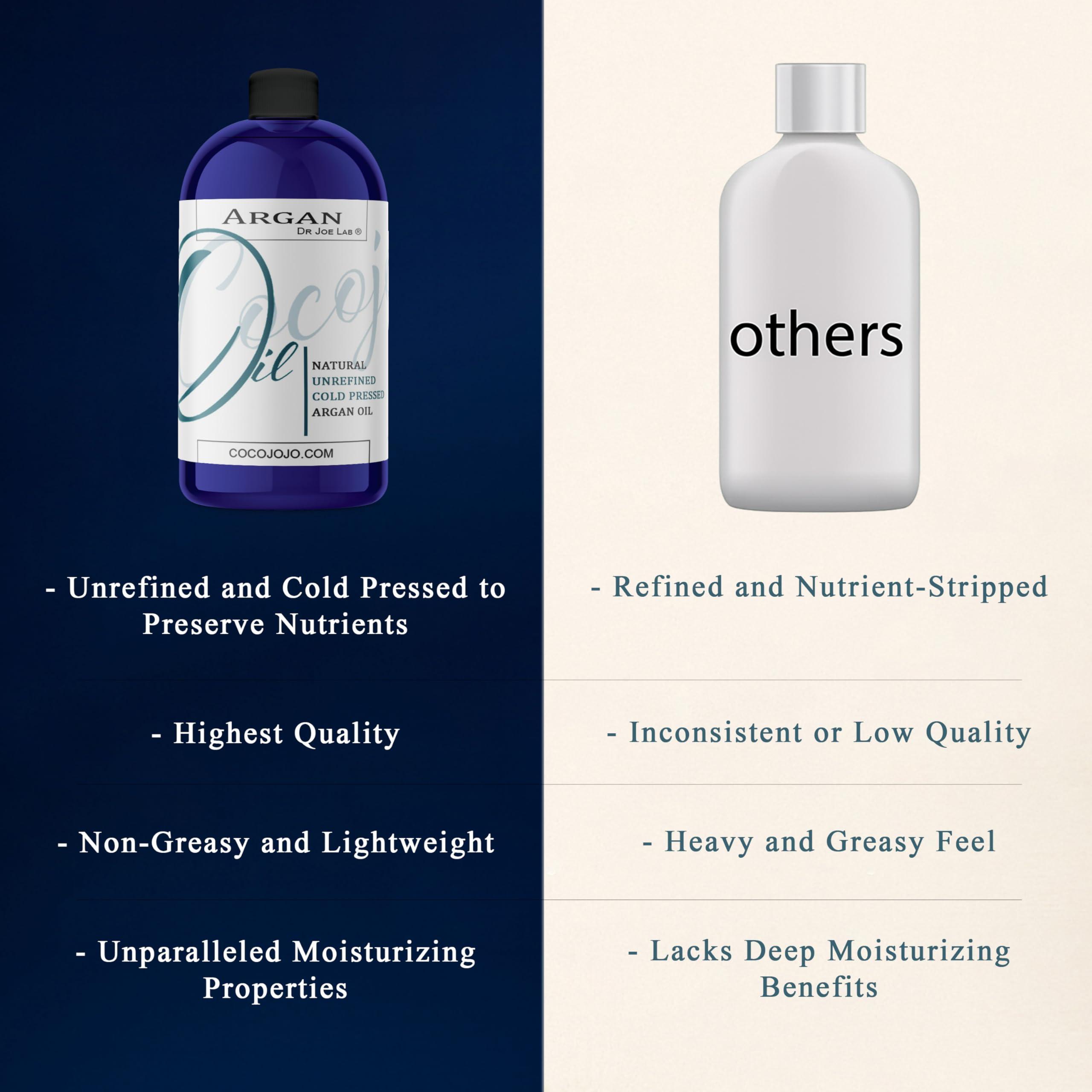 Dr Joe Lab Dr Joe Lab Argan Nut Oil 8 oz Pure Natural Moroccan Argon Nut Unrefined Cold Pressed Extra Virgin - for Hair Skin Body Nail and Beard - Moisturizing, Soothing, Hydrating, & Nourishing Marrakesh Oil