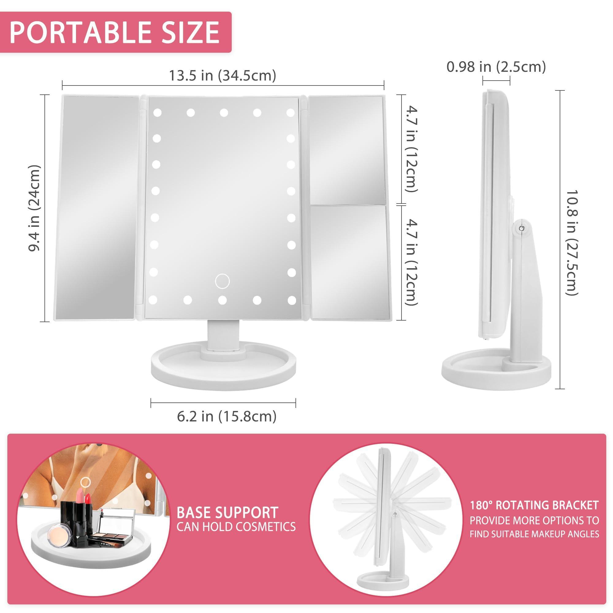 Hexagram Hexagram Christian Gifts for Women Faith, Religious Inspirational Makeup Mirror with Lights, Birthday Encouragement Spiritual Vanity Gifts for Mom Friend Sister Mothers Day Christmas