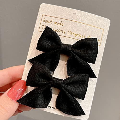 ZYALTFDC Black Bowknot Hair Clips for Girls Hair Butterfly Bow Hair Clip for Girls Hair Accessories Hair Bows Barrette Hair Pins for Teen Girl Hairpin Hair Bow Clips 2Pcs