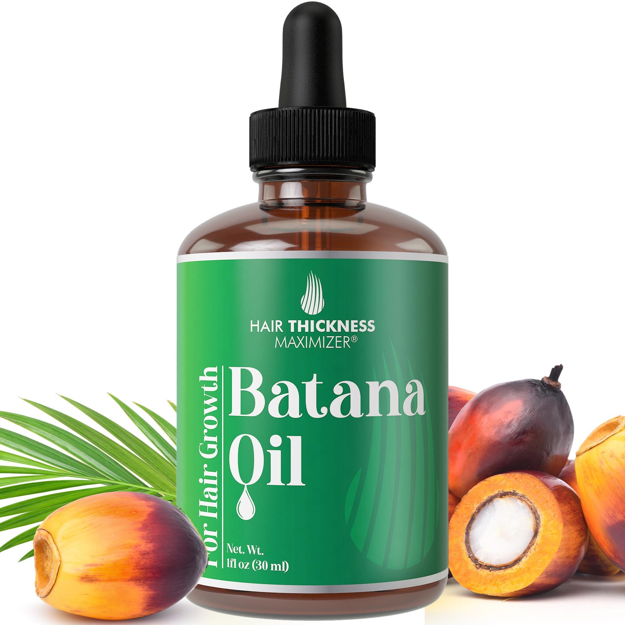 Hair Thickness Maximizer Batana Oil for Hair Growth - Combined with Pumpkin Seed & Rosemary Oil - Hair Thickening & Strengthening Scalp Treatment for Women & Men  1oz