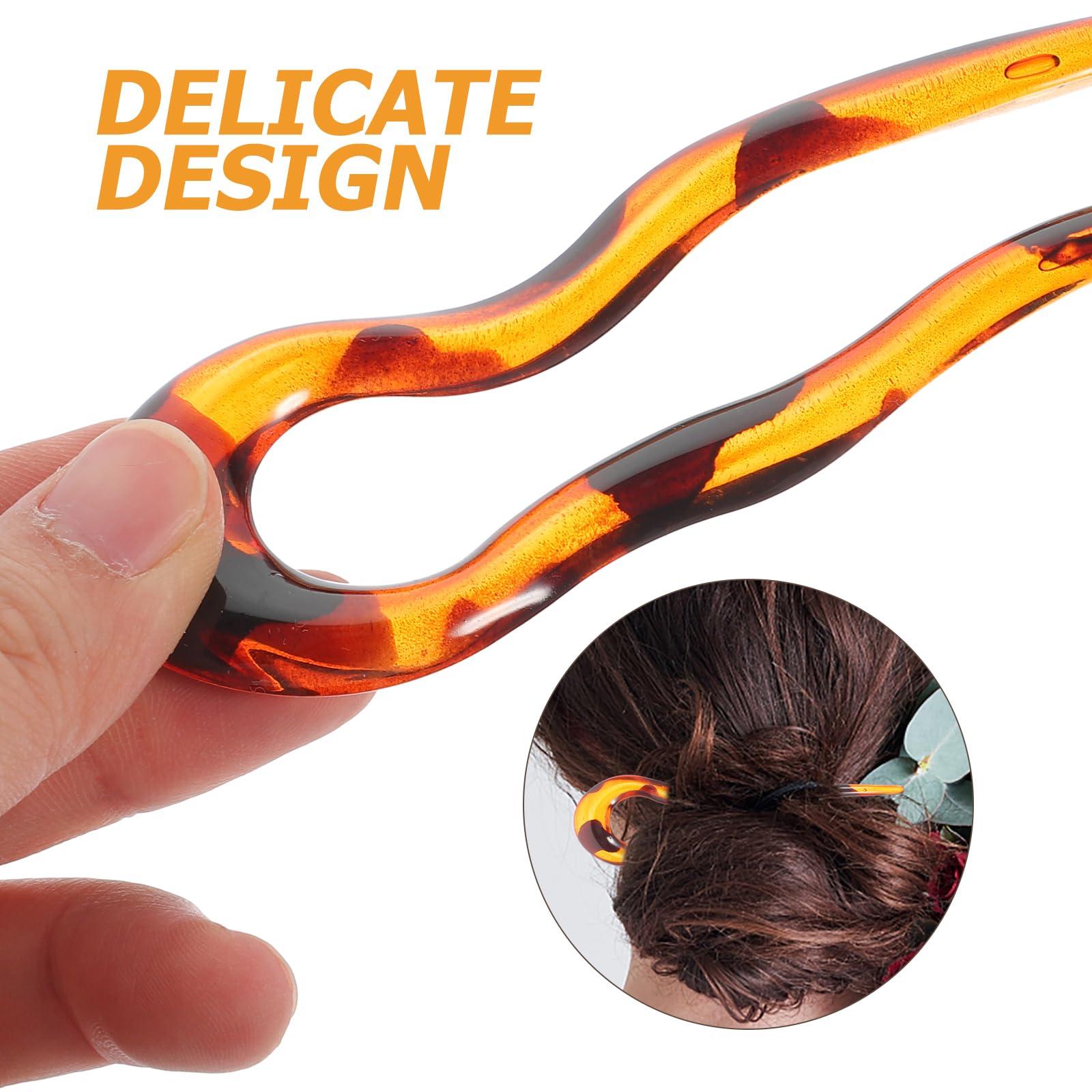 minkissy minkissy French Hair Pin for Buns U Shaped 3pcs Hair Forks French Hair Pins Vintage Hair Bun Sticks Chignon Pin Women Updo Hair Accessories