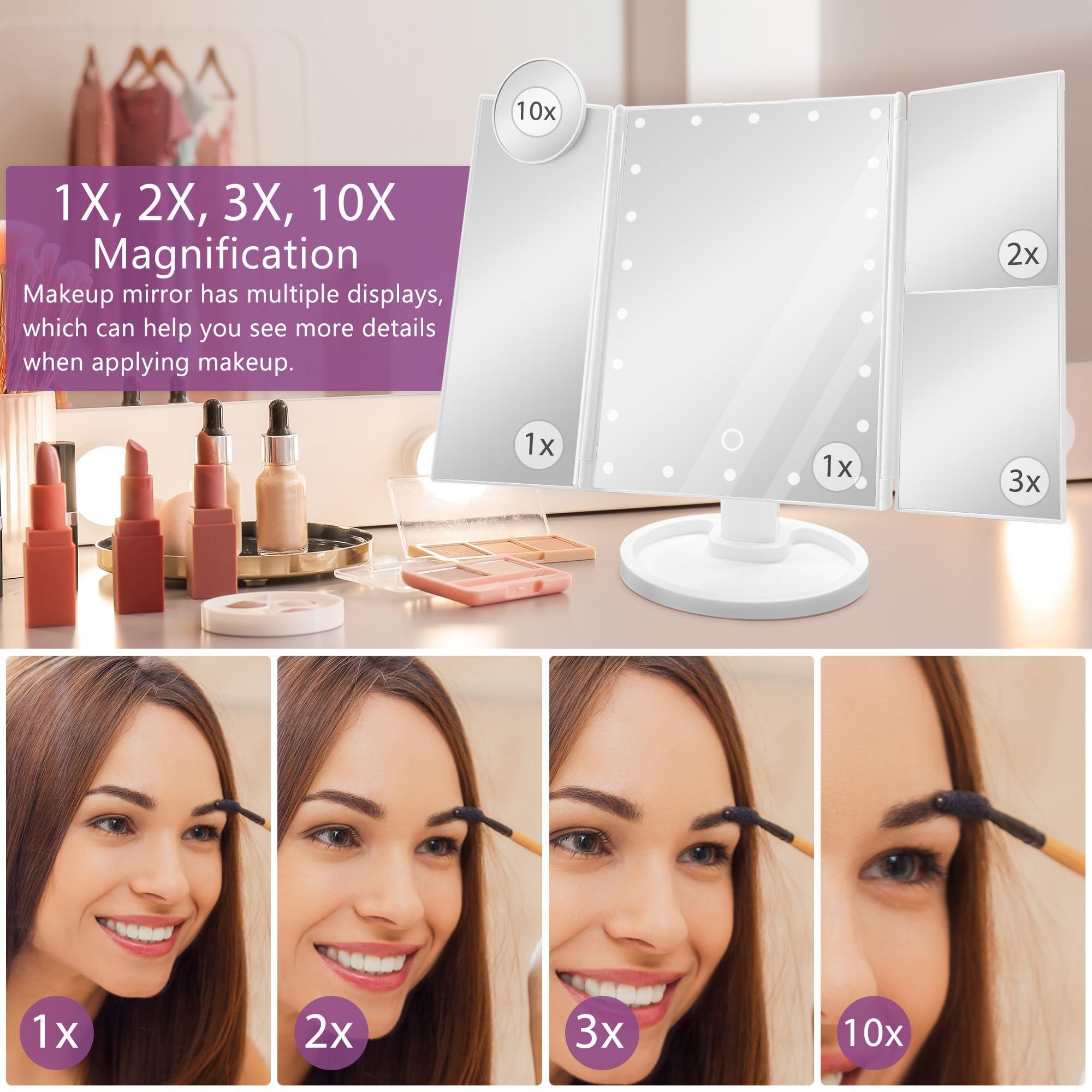 Hexagram Hexagram Christmas Mom Gifts, Gifts for Mom from Daughter, Mom Gifts for Christmas, Best Mom Gifts from Son - Christmas Mom Makeup Gifts - Mom Make up Mirror with Lights Gifts