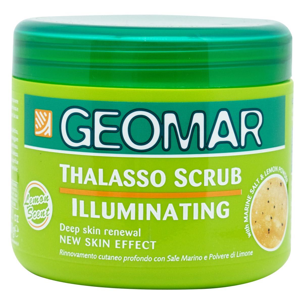 Geomar Geomar Lemon Scrub - Natural Lemon Exfoliator for Skin - Exfoliating Scrub with Lemon, Dead Sea Salt, Volcanic Sand and Nourishing Oils - 21 Ounces