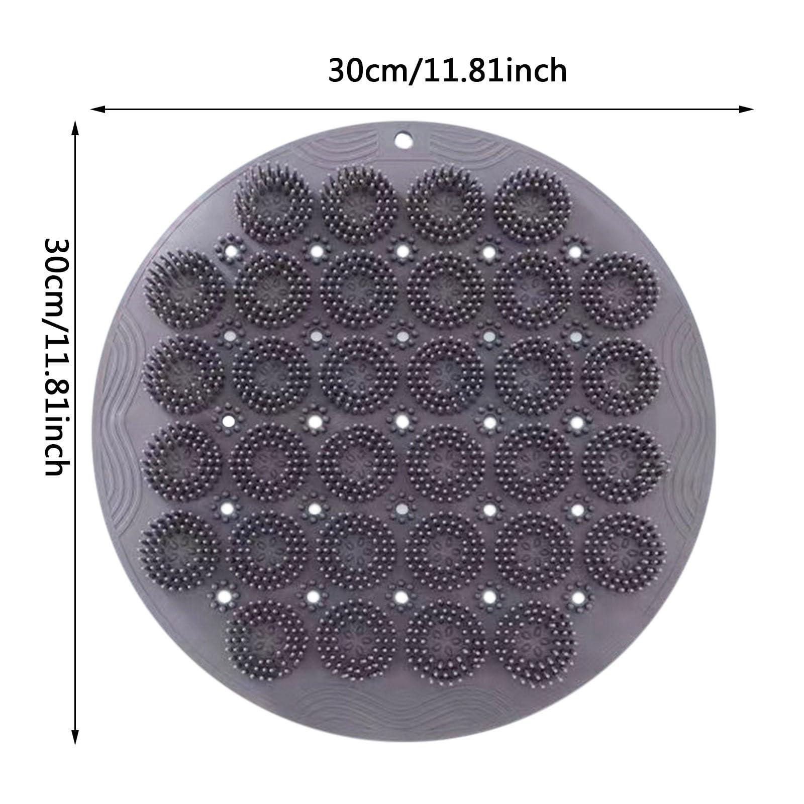 Generic Shower Foot & Back Scrubber, Massage Pad, 2024 New Wall Mounted Back Scrubber, Silicone Bath Massage Cushion Brush with Suction Cups, Bathroom Wash Foot Mat Exfoliating Dead Skin Foot Brush (Red)
