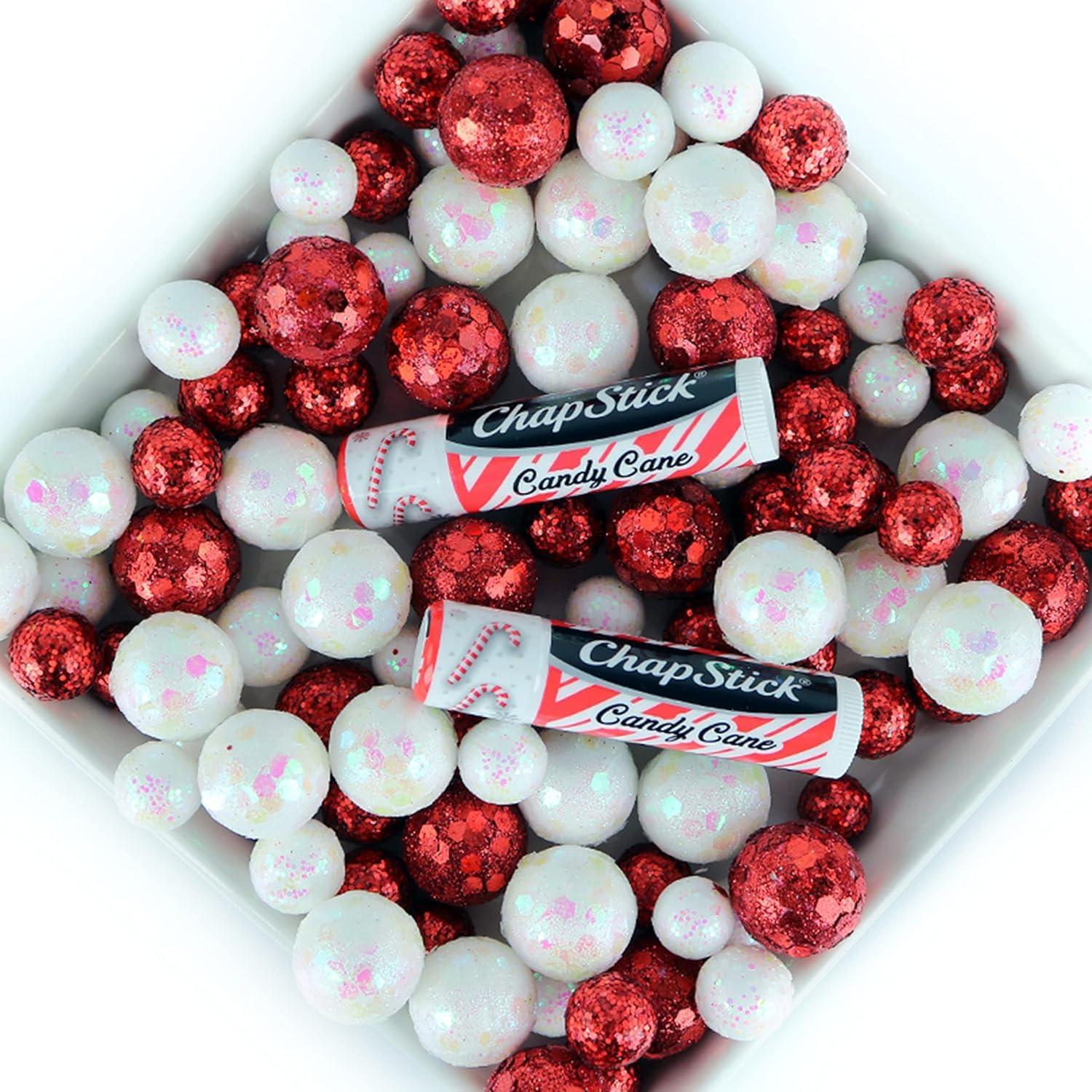 ChapStick ChapStick Bulk Lip Balm, Candy Cane, 12-Pack  Fresh & Minty Lip Moisturizer, Stocking Stuffer, 0.15 Oz Ea