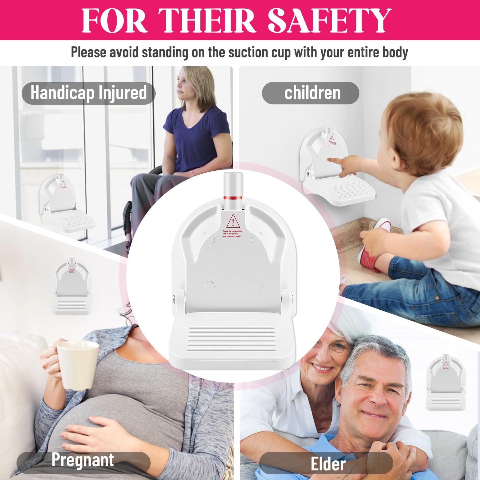 CLIO Foot Rest for Shower to Shave Legs, Foldable Shaving Step for Inside Shower, Suction Cup Shower Foot Rest