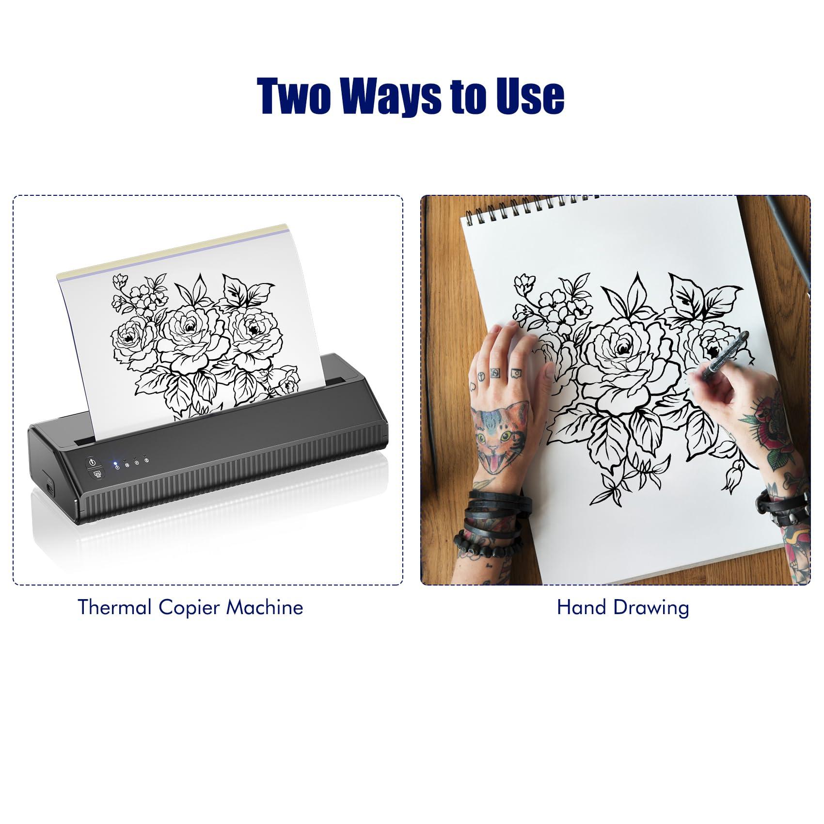 BIOMASER Tattoo Transfer Paper, 120 Sheets Tattoo Stencil Paper, Stencil Paper for Tattooing - A4 Size, 4 Layers Thermal Transfer Paper DIY Tattoo (120PCS)