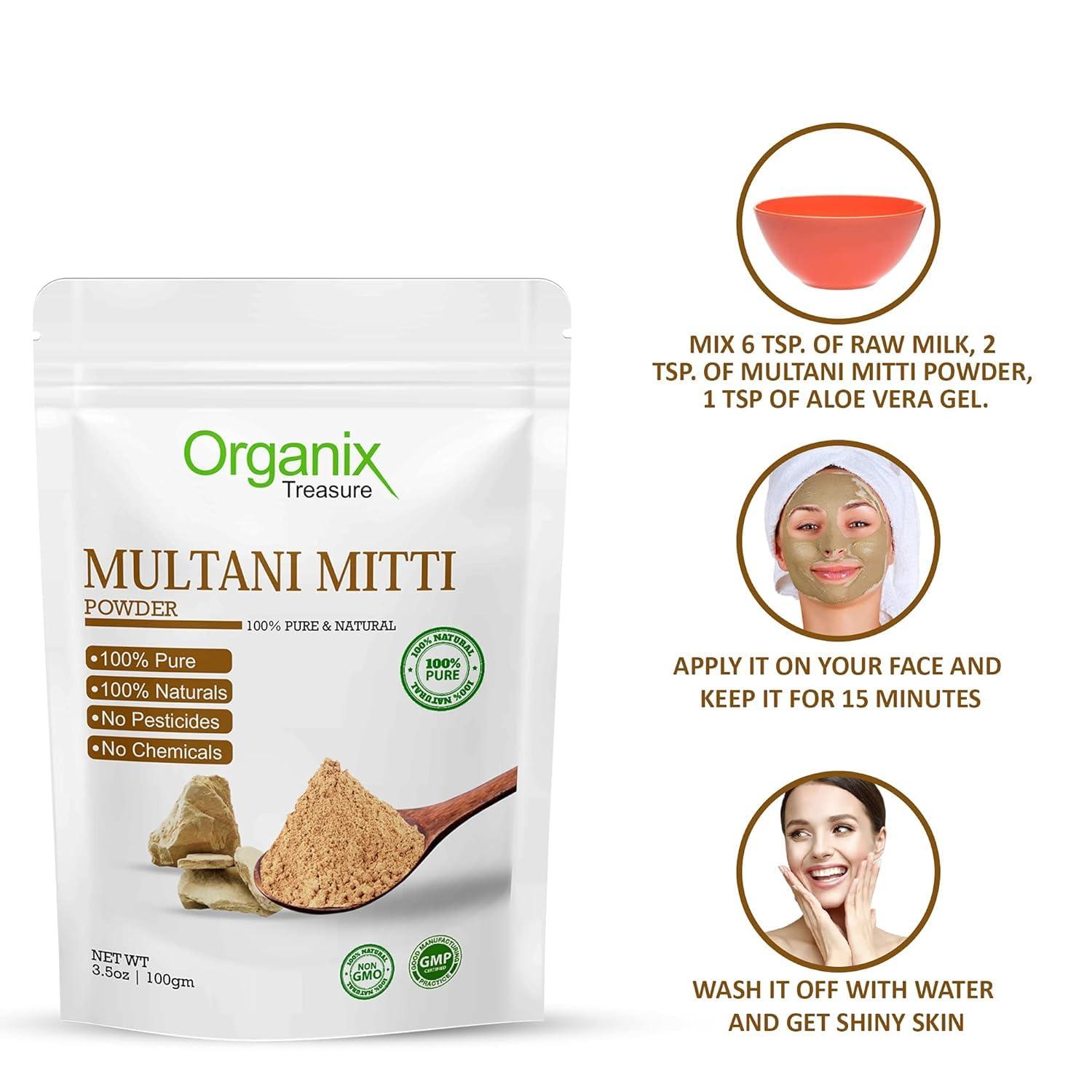 Generic Natural Herbal Multani Mitti Face Pack Powder for Glowing Dry Skin, (100gm)