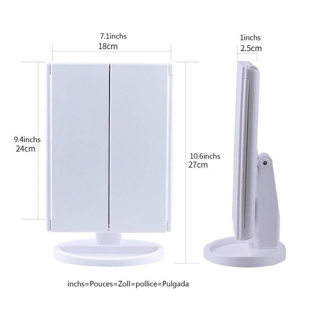 TEmkin TEmkin Gold Touch-Screen Makeup Vanity Mirror with Adjustable Lights, 180 Rotation, and Multiple Magnification Options