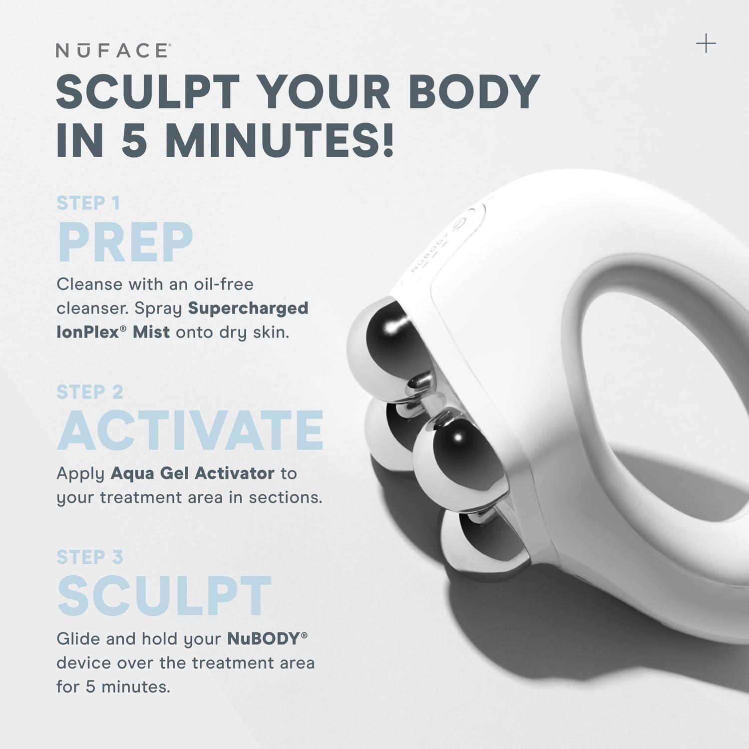 NuFACE NuFACE NuBODY Toning Device - FDA Cleared Microcurrent Device for All-Over Contouring, Firming & Skin Tightening