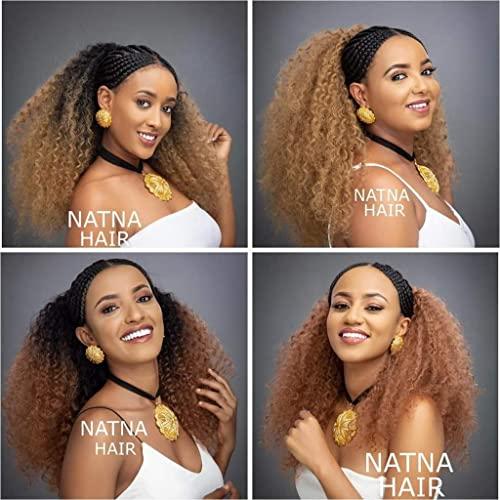 NATNA HAIR NATNA HAIR Synthetic 4 Bundle Hair Extension for Traditional Eritrean Ethiopian Hair Braiding (Sanday Ombre 27), 13.0 Ounce