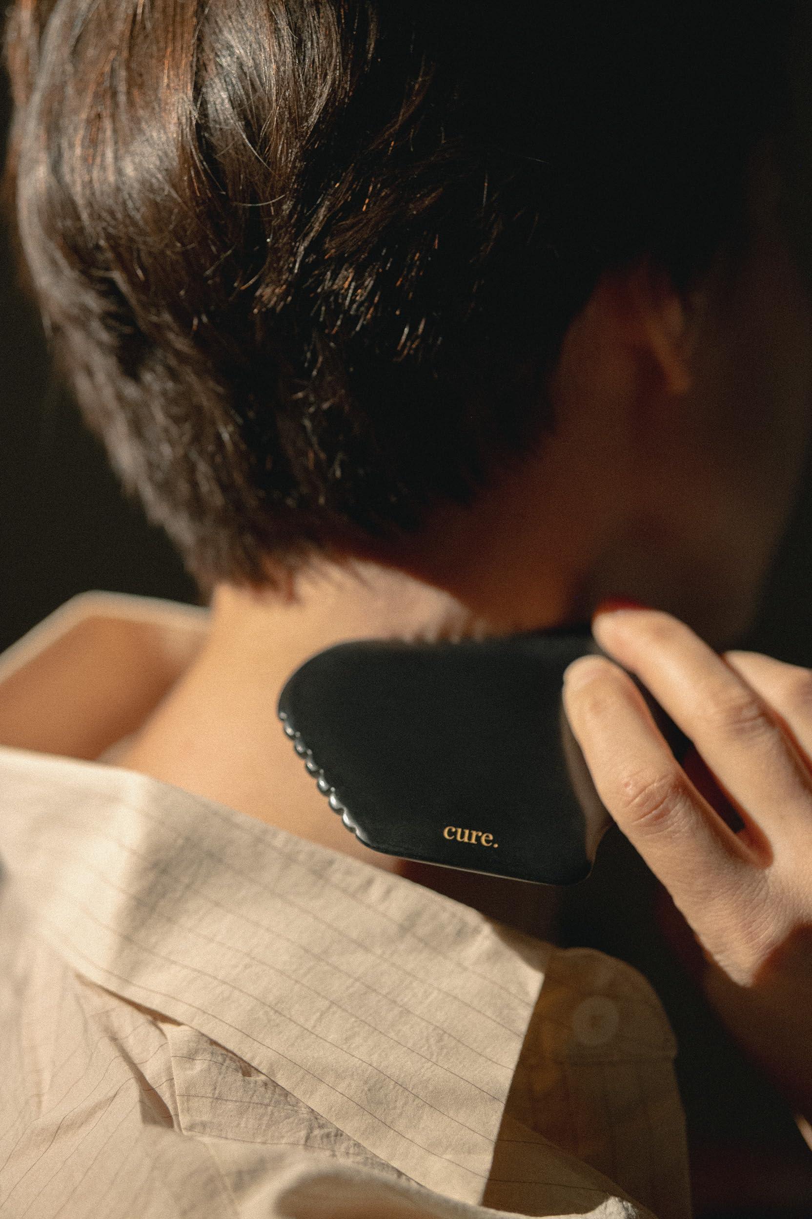 cure. CURE. Premium Natural Bian Stone Gua Sha for Body & Bian Heart Gua Sha for Face