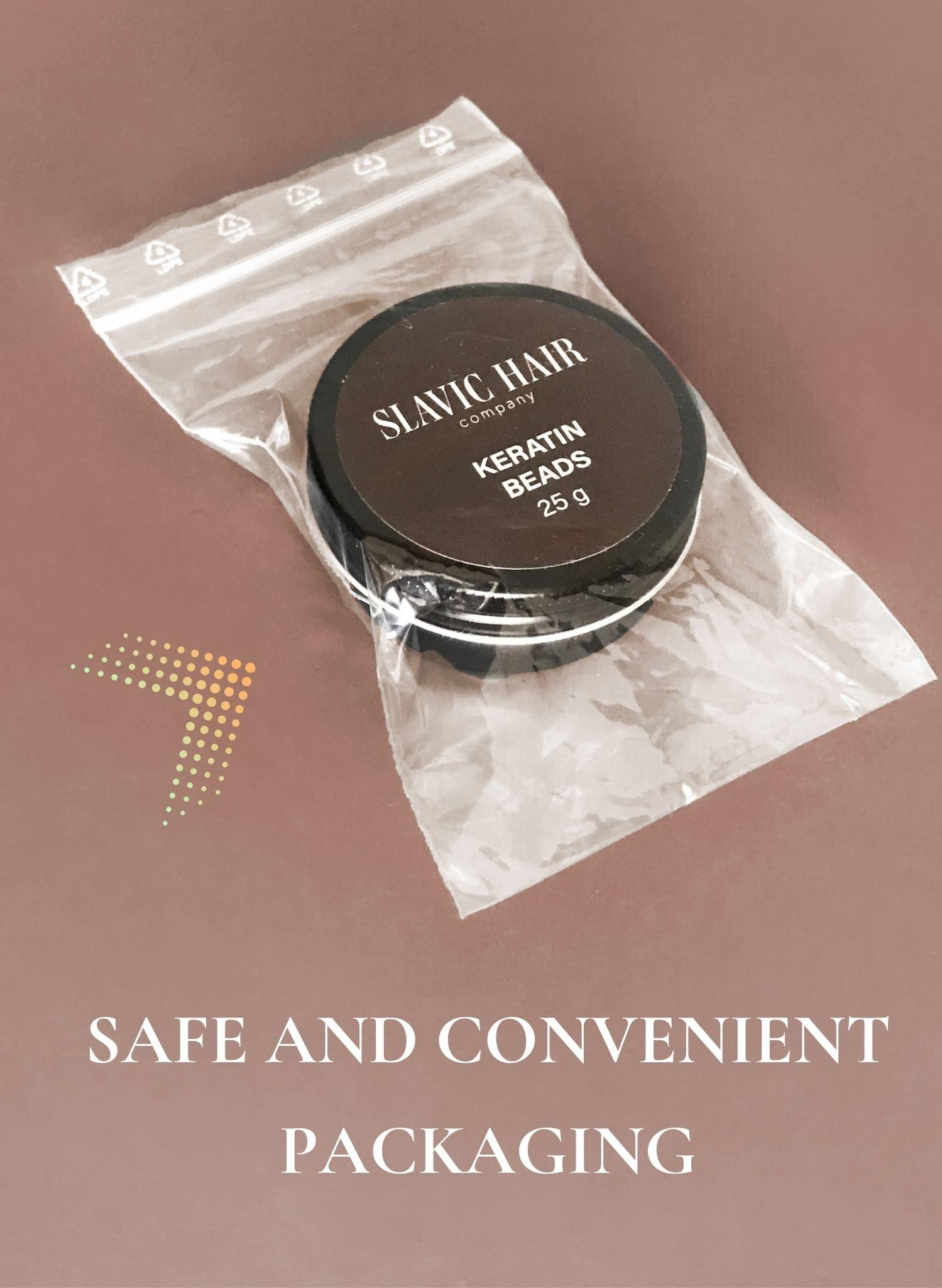 Slavic Hair 0.9 OZ Italian Keratin Glue for Hair Extensions Hot Fusion Flat/Nail/U/I Tip Beads Granules Pellet (Beige)