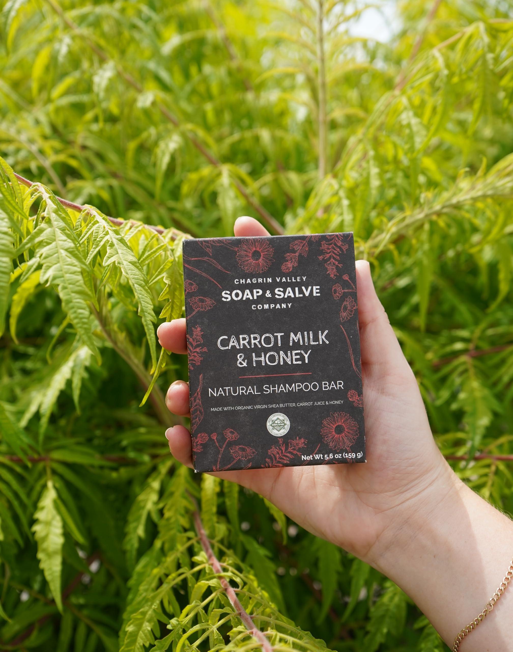 Chagrin Valley Soap & Salve Chagrin Valley Soap & Salve Organic Natural Shampoo Bar (Carrot Milk & Honey, 1 Bar)