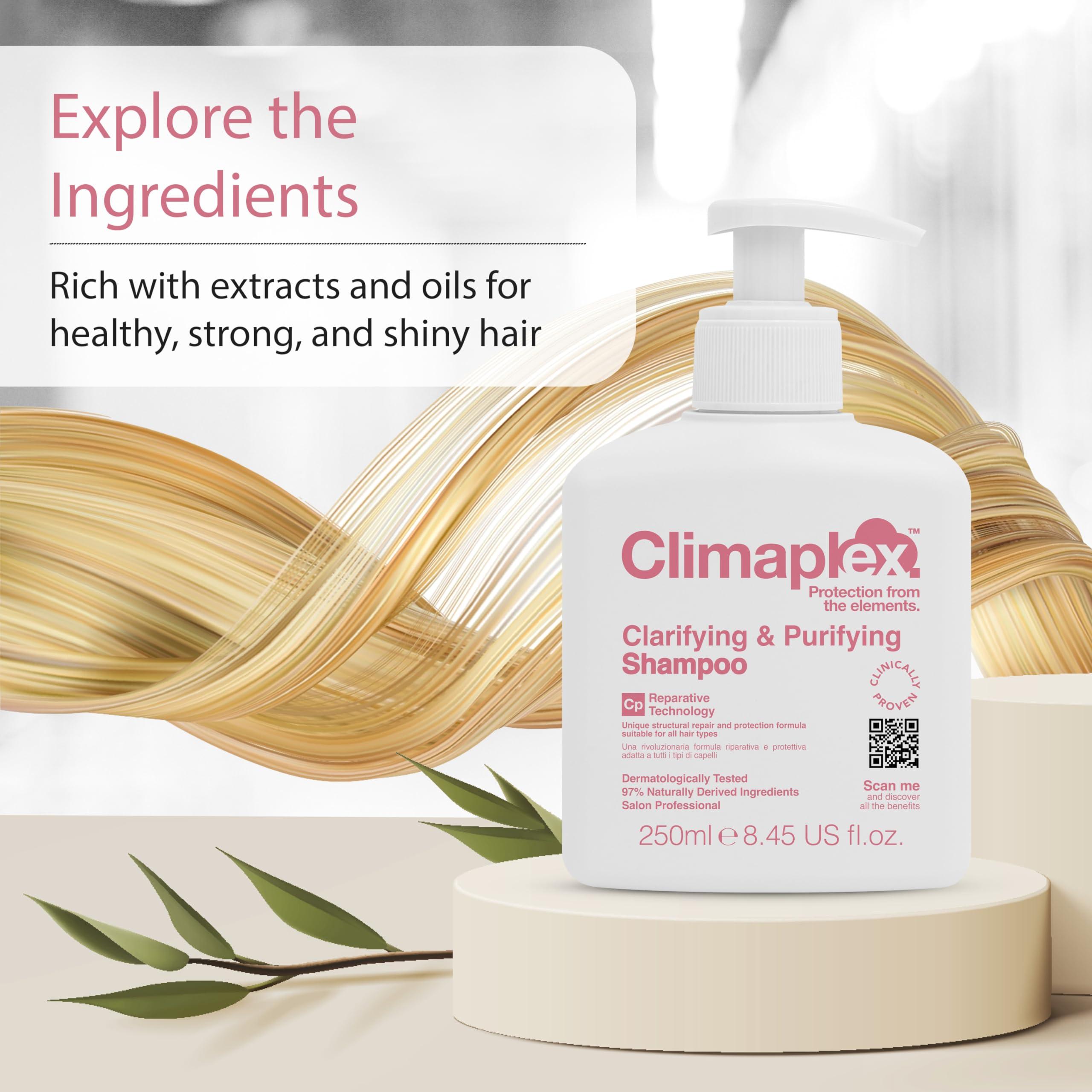 Climaplex Climaplex Clarifying and Purifying Shampoo - Refreshing and Soothing Properties - Perfect for Deeply Cleansing and Detoxifying Your Scalp - Adds Shine and Volume - Provides Healthy Growth - 8.45 oz