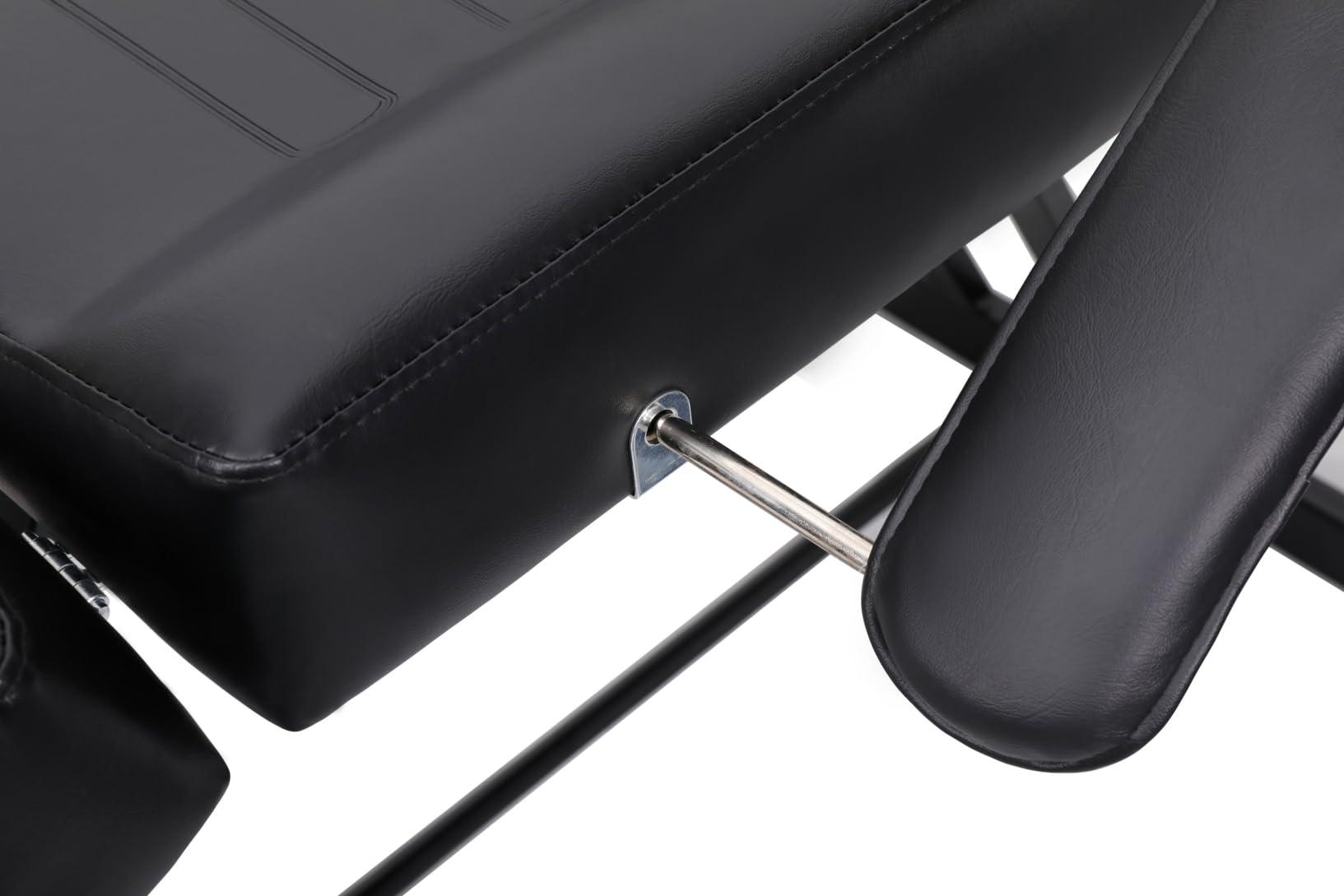 Beautymega Beautymega Blak All Purpose Facial Chair Esthetician Spa Salon Facial Bed with Stool Professional Tattoo Table Salon Spa Equipment Hydraulic Adjustable Height Swivel Facial Chair