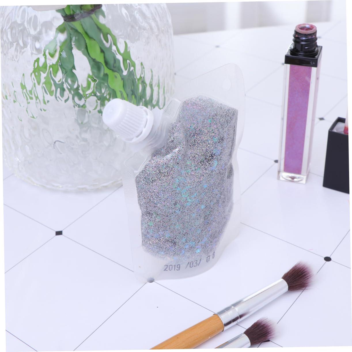 DOITOOL DOITOOL 2pcs 1 Sequins Gel for Face Chunky Glitter Gel Makeup Gel Nail Glitter Flakes Glitter Face Silver Face Glitter Face Gems for Festivals Hair Glitter Gel Hair Glitter Spray